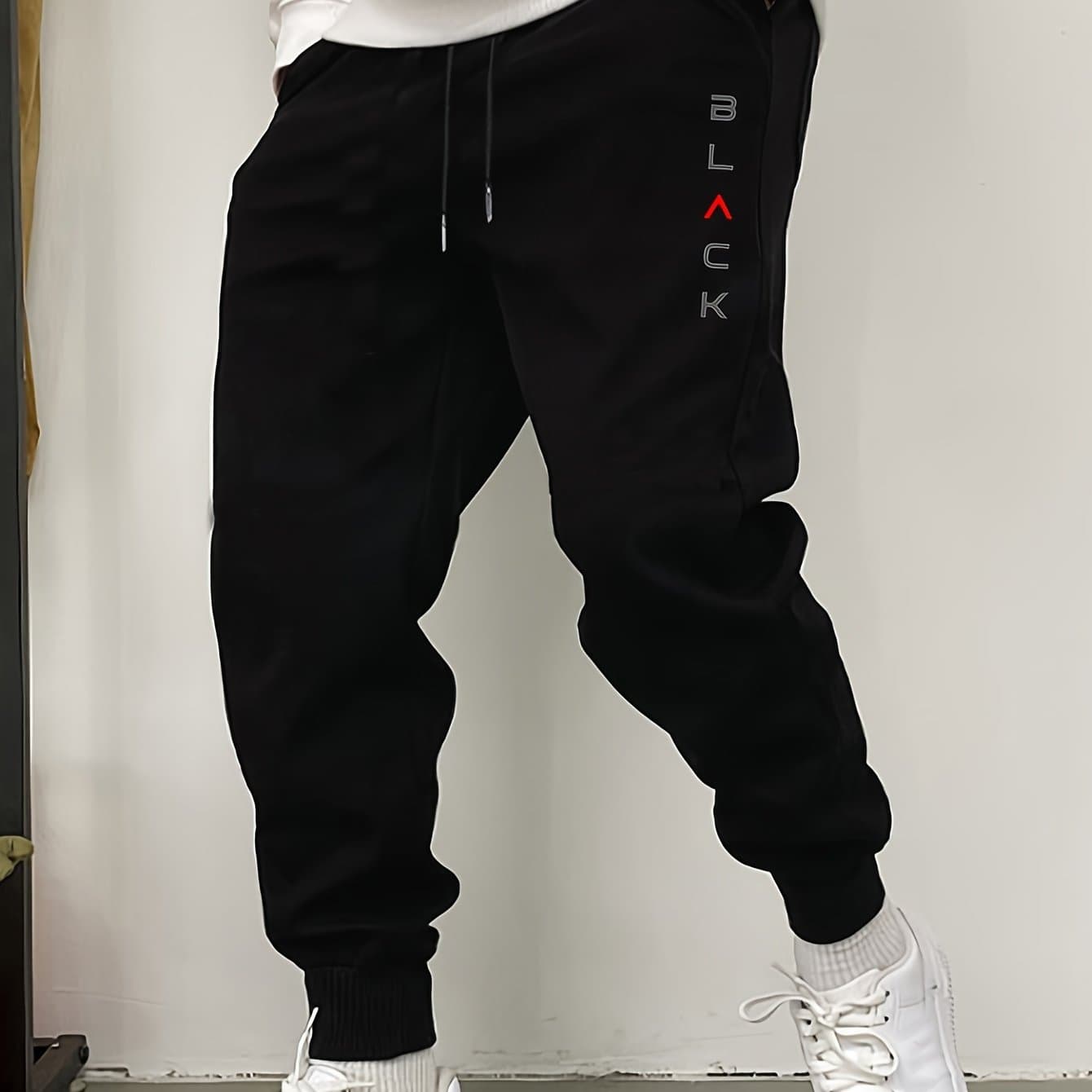 TEMU Men's Casual Sweatpants, Comfortable Autumn Winter Joggers, Winter Outdoor Drawstring Pants