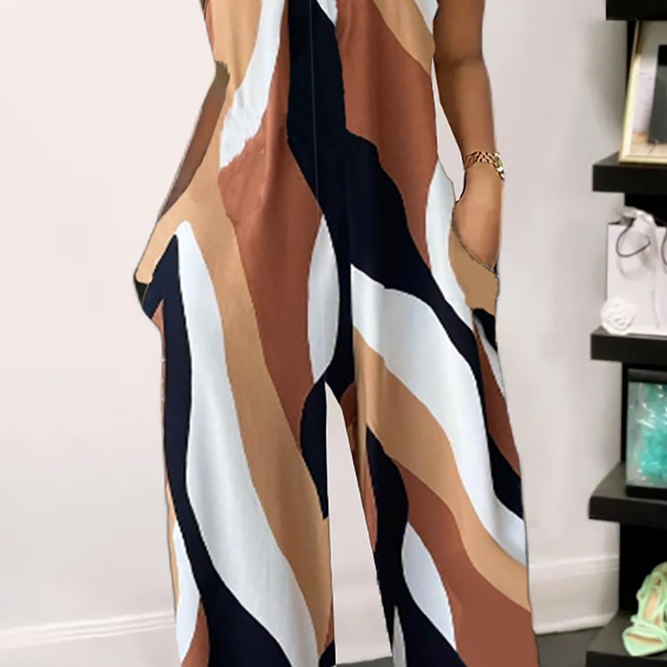 TEMU Spring And Summer Fashion Casual Beach Vacation 's Camisole Style Jumpsuit[directional]