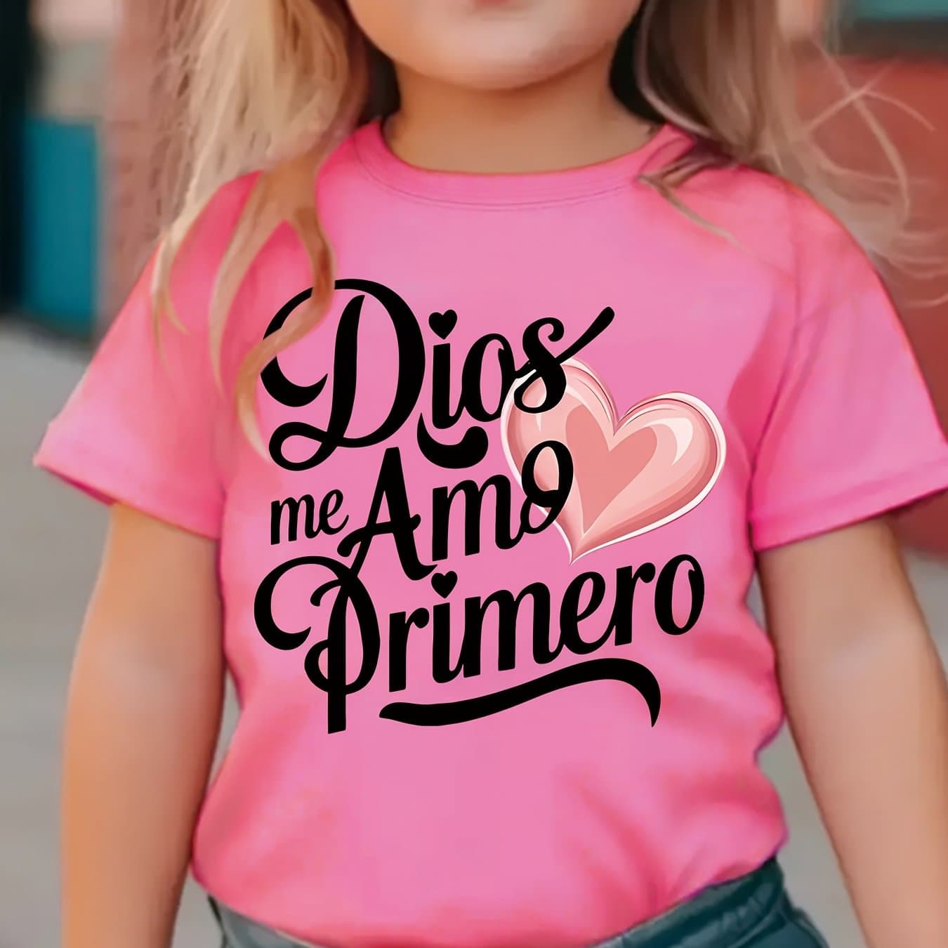 TEMU Print Girls T-shirt 100% Cotton Tshirt