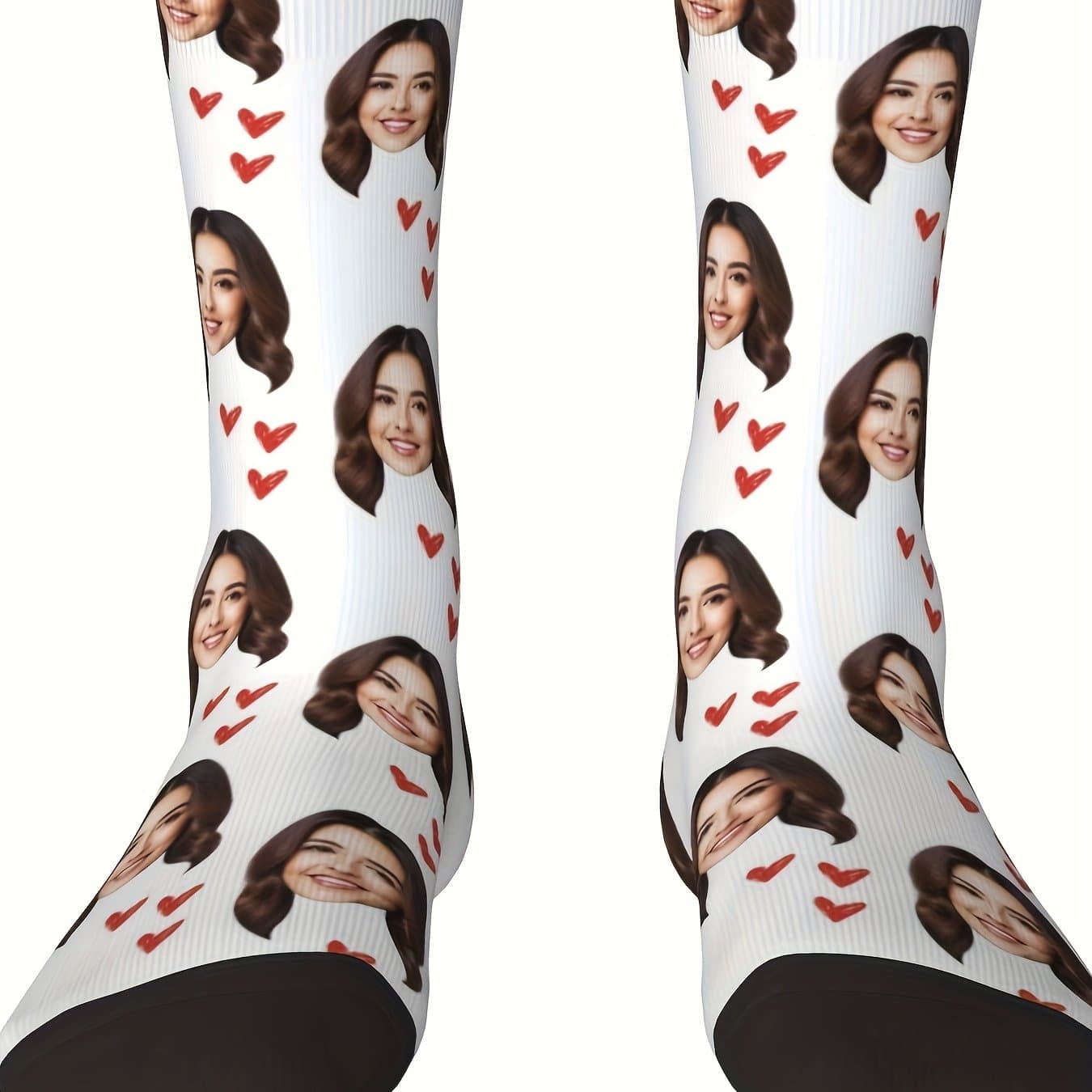 TEMU A Pair Of Personalized Custom Outdoor Sports Trendy Basketball Football Print Socks