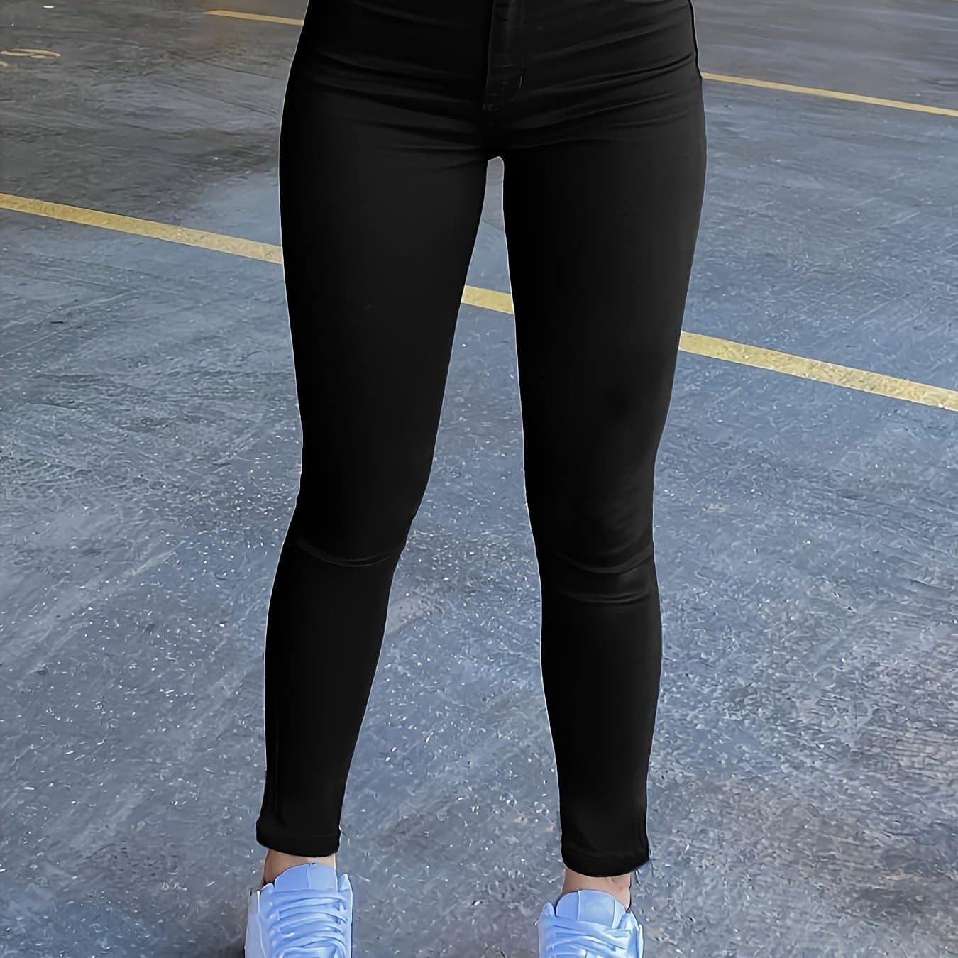 TEMU Womens Classic High Waisted Skinny Stretch Butt Lifting Jeans Slim Fit Denim Pants