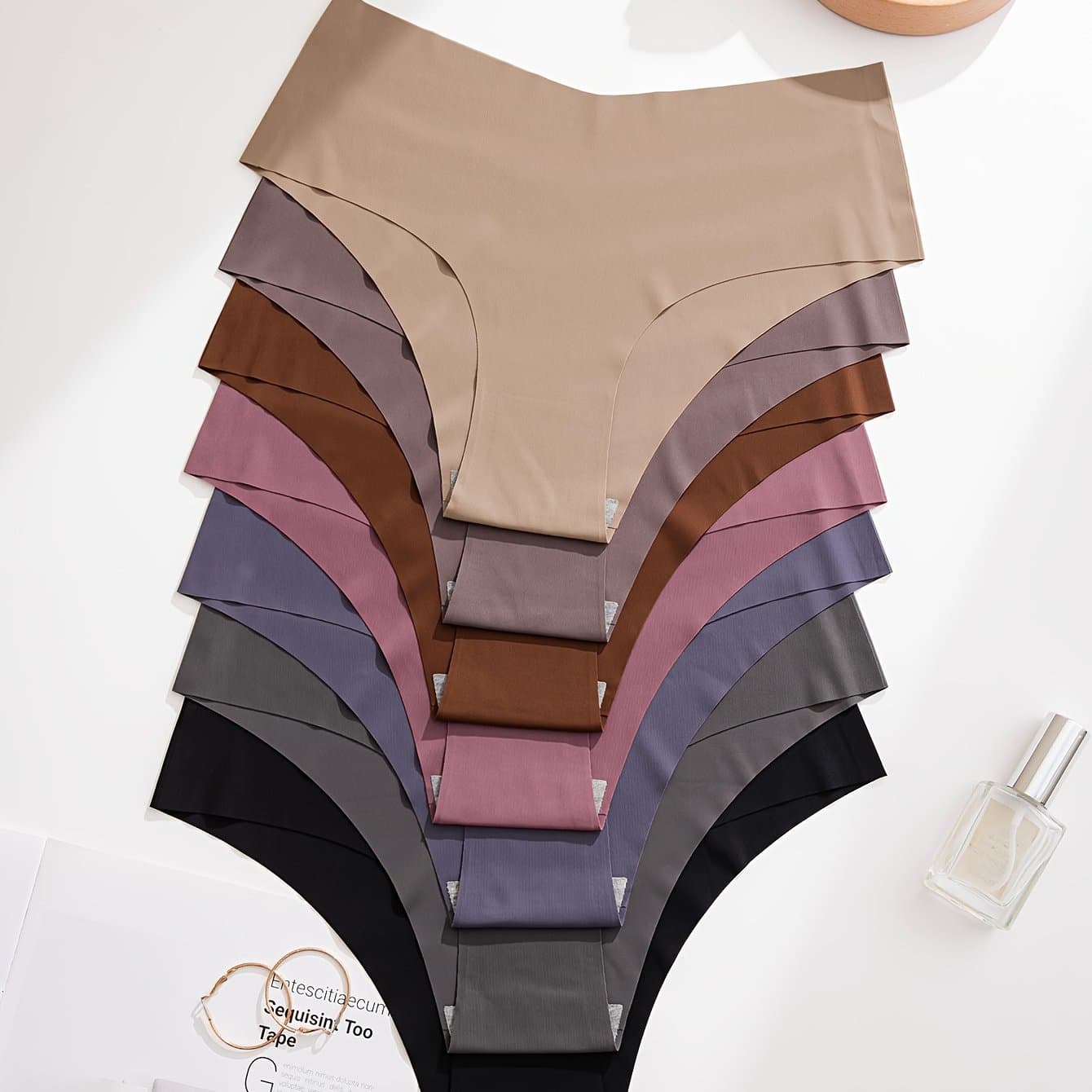 TEMU Seamless Mid-rise Panties 7-pack Hipster