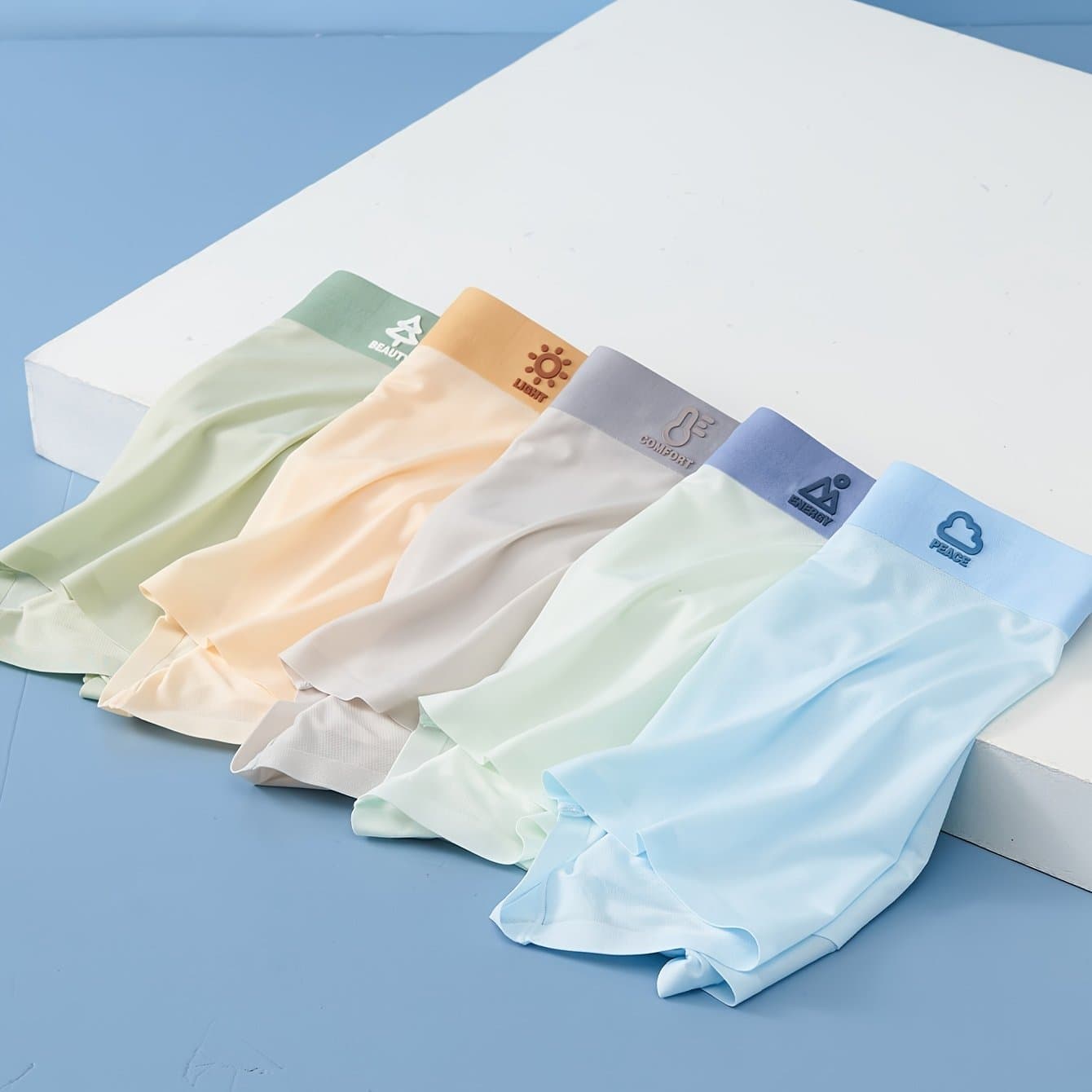TEMU [random 5-pc] Men's Cool Comfortable Briefs, Breathable Comfortable Moisture-wicking, Cool Teenager And High School Students' Development Period, Wear