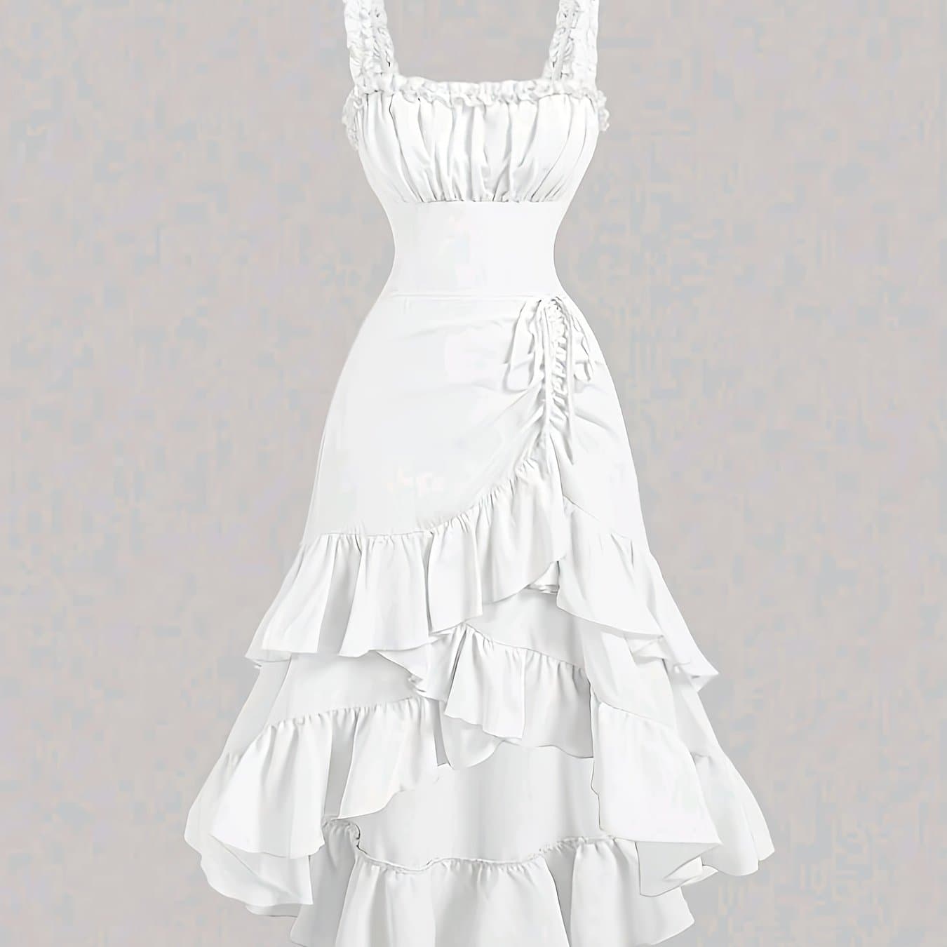 TEMU Retro Romantic Hem Women's Dress