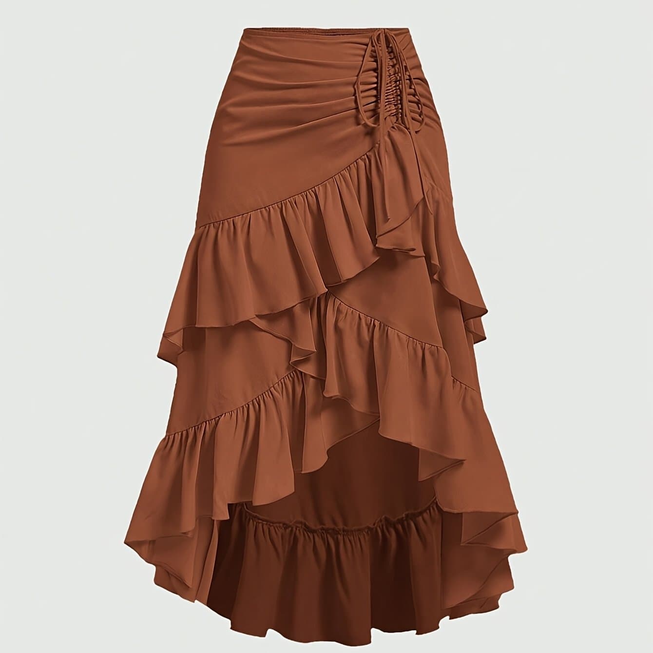 TEMU Asymmetrical Pleated Multi-layered Women's Skirt