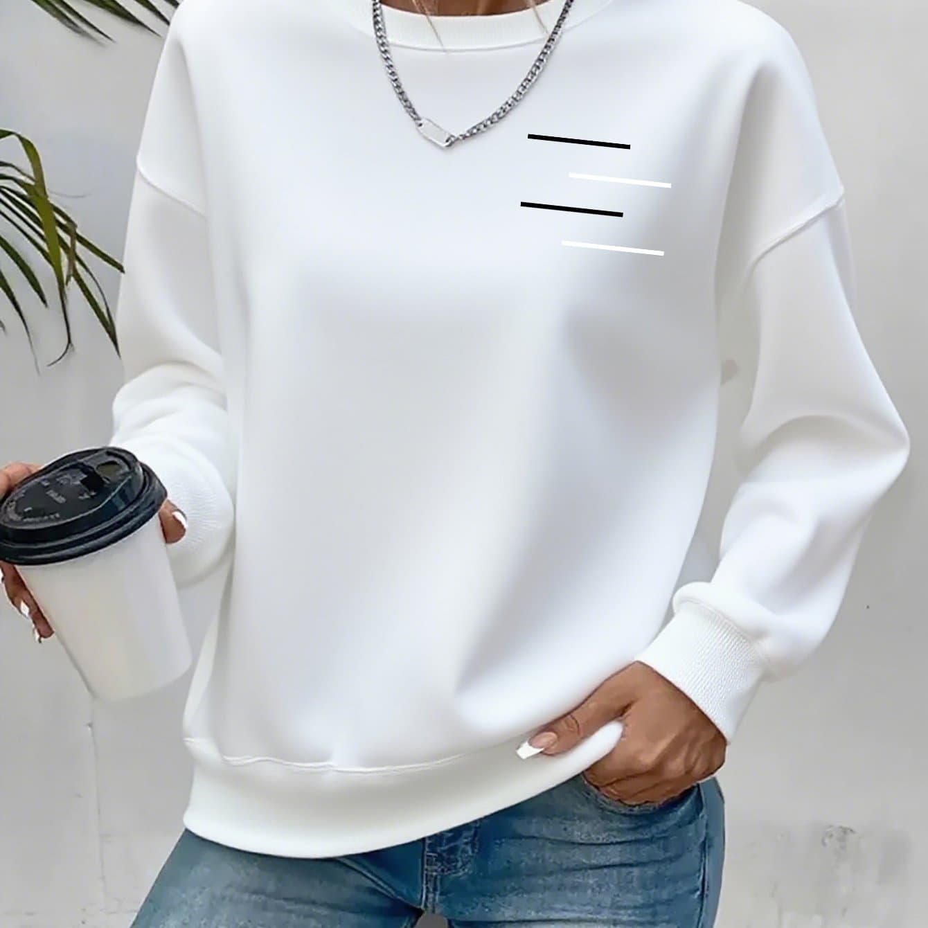 TEMU Graphic Print Sweatshirt, Crew Neck Casual Sweatshirt For Winter & Fall, Women's Clothing thumbnail 2
