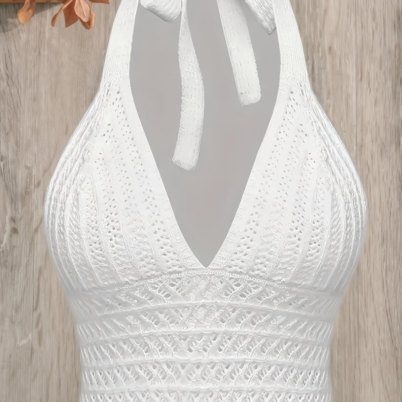 TEMU Plus Size, Plus-size Women's Top With Tie-detail