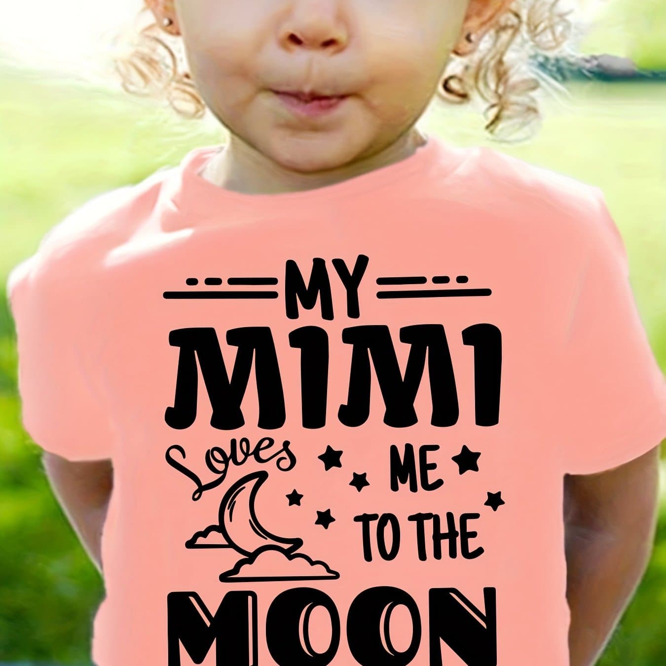 TEMU And Back Print, Girls' Casual & Comfy Crew Neck Short Sleeve T-shirt For , Girls' Clothes
