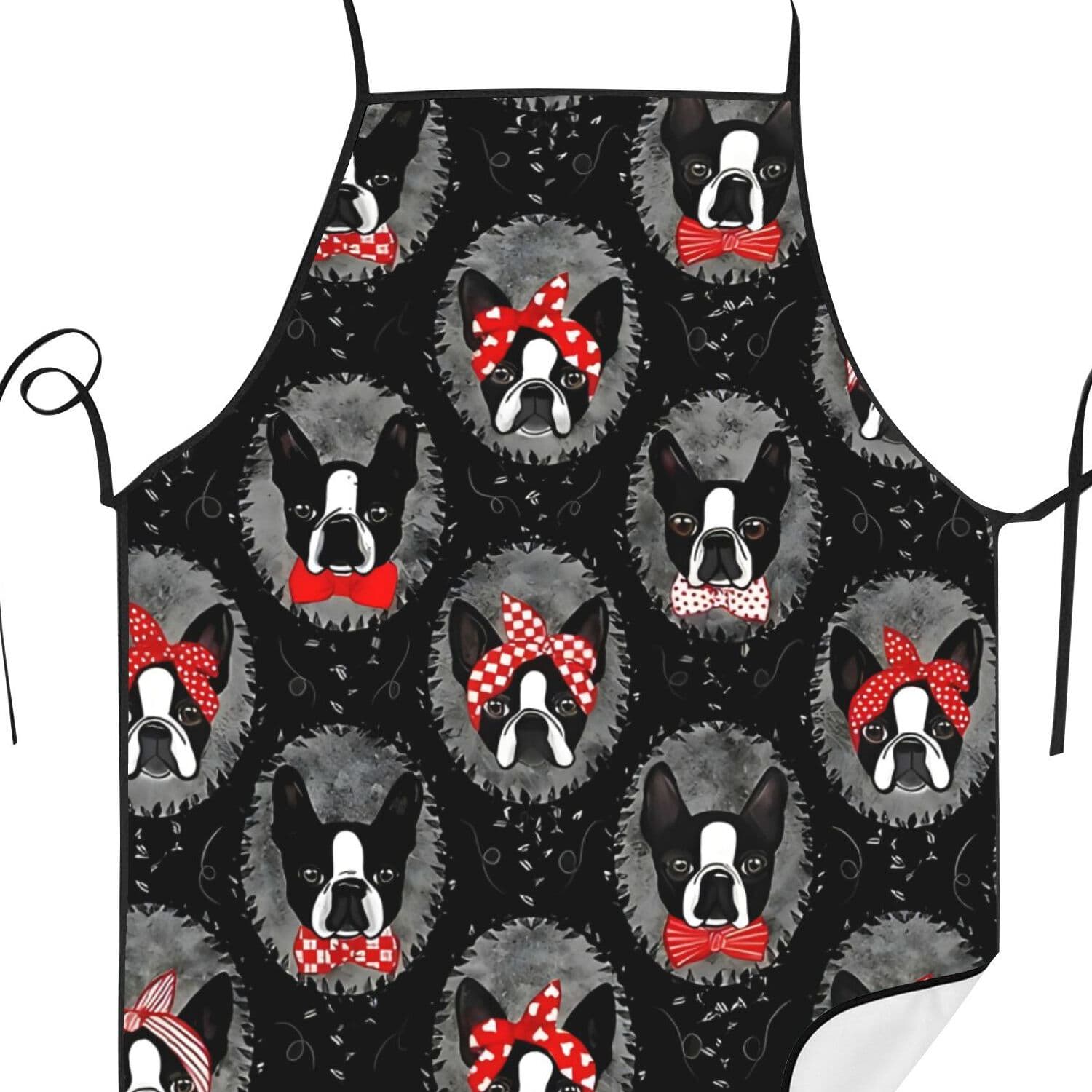 TEMU Adjustable Lover Apron - Retro Rockabilly Style With Boston Print, Unisex For &, Pet For Walking, Training, Vet - Cute Apron For Household Use (style)