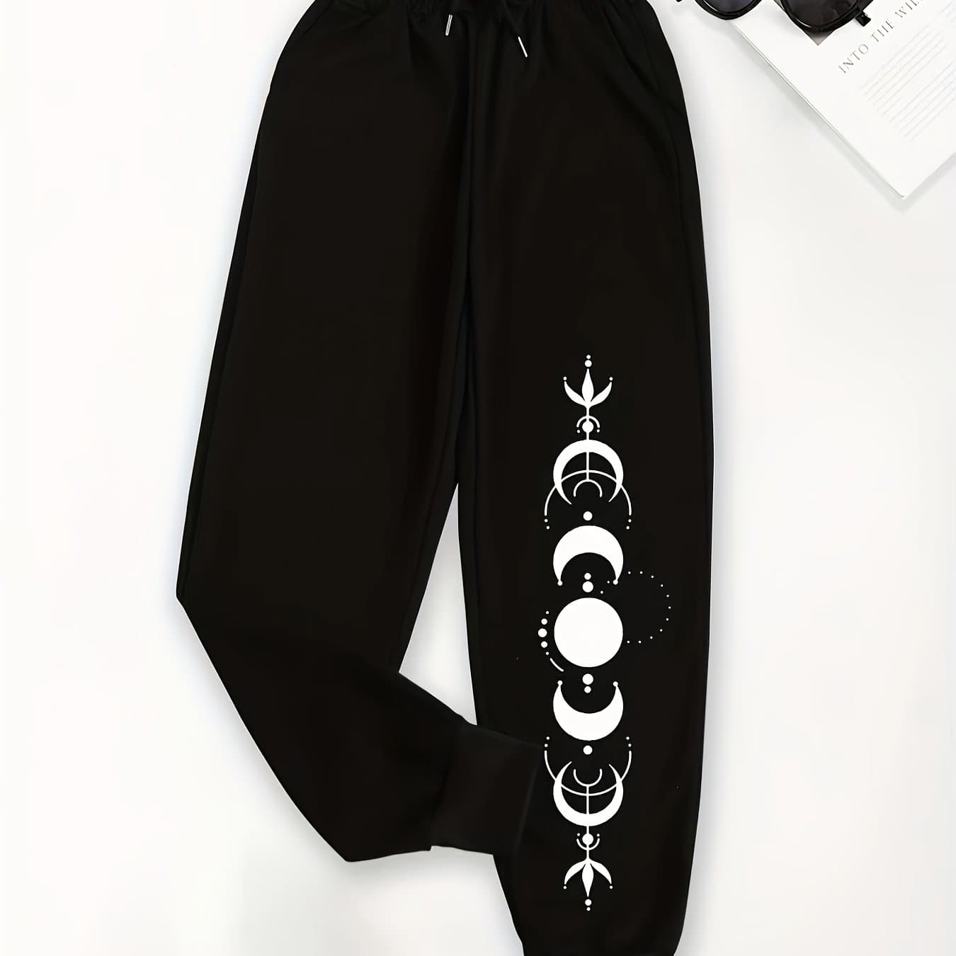 TEMU Valentine's Day 2026 New Summer Promotion Fashionable Women's Casual Jogger Pants With Drawstring Waist - Stretchy Polyester, Solid Color, Machine Washable, , For Festivals, Outdoor, As A Gift