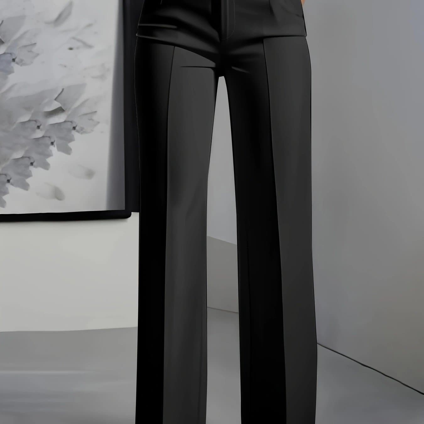 TEMU Straight High-waist Casual Trousers