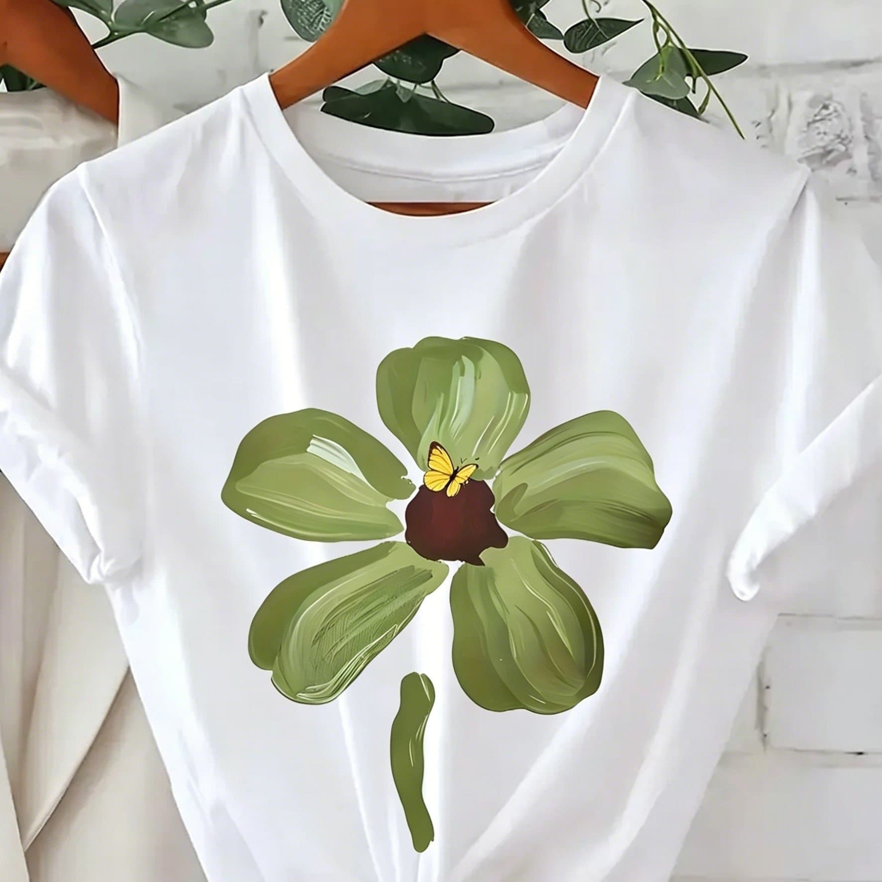 TEMU -shirt, Women's Printed Short Sleeve T-shirt
