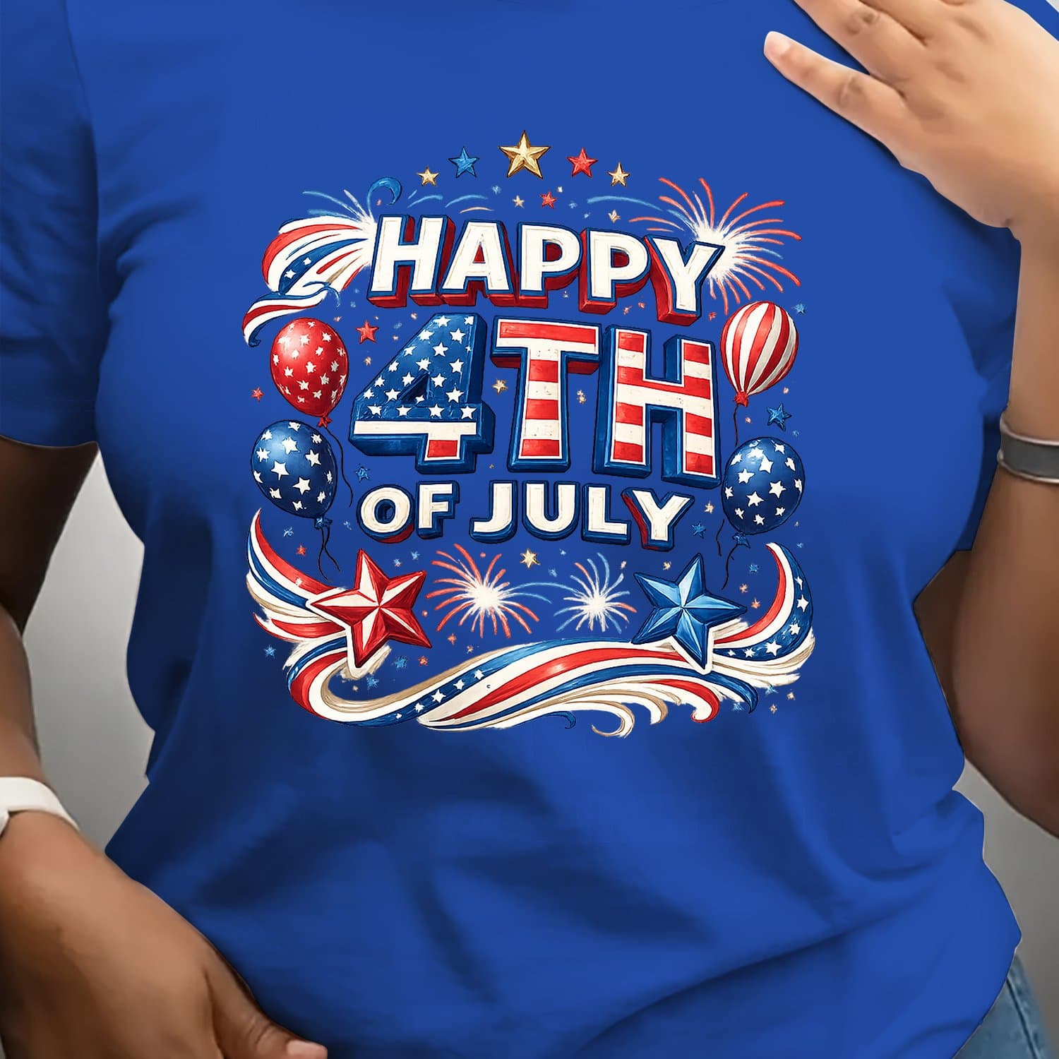 TEMU Women's & Flag T-shirt - Soft Crew Neck Short Sleeve Tee Suitable For , Memorial Day, Presidents' Day - Comfortable Casual Wear With , Machine Washable For Celebrations