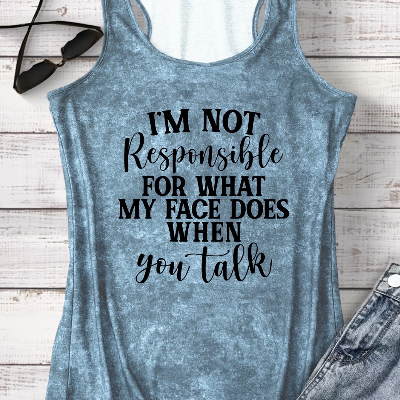 TEMU Letter Print Tank Top, Sleeveless Casual Top For Summer & Spring, Women's Clothing