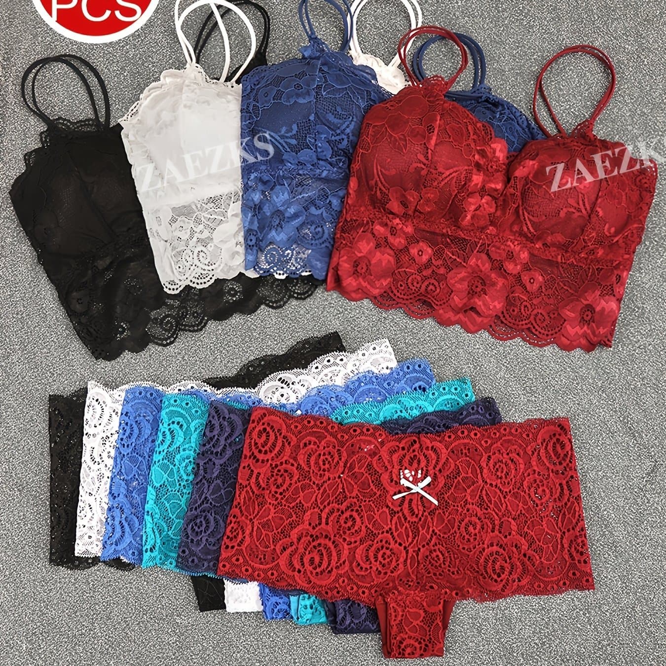 TEMU 10pcs Assorted Colors Women's Underwear Set - Seamless Wireless Bras, , Anti-exposure, Breathable Fabric, S-xl For Daily Wear