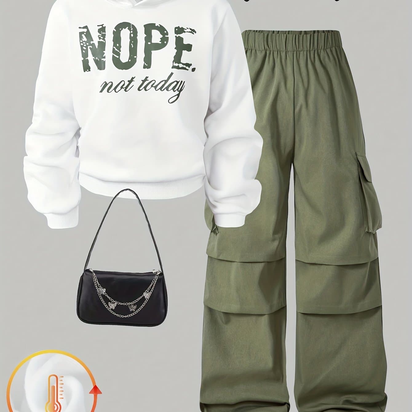 TEMU Autumn/winter Women's Fashion Sweatshirt And Pants 2pcs Set {bag, Glasses, Earrings, And Shoes Not Included}