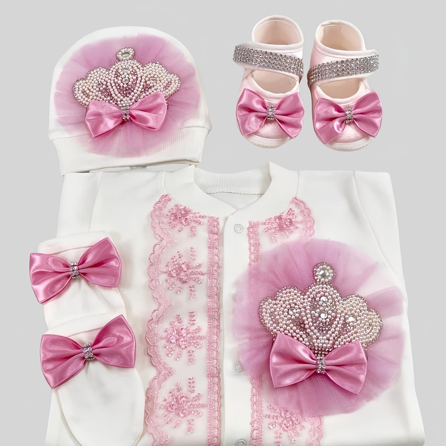 TEMU Baby's Full Birthday Clothes, Long Sleeved Jumpsuit, Hoodie Set, Baby's Stylish Jumpsuit 3 Piece Set, For Outdoor