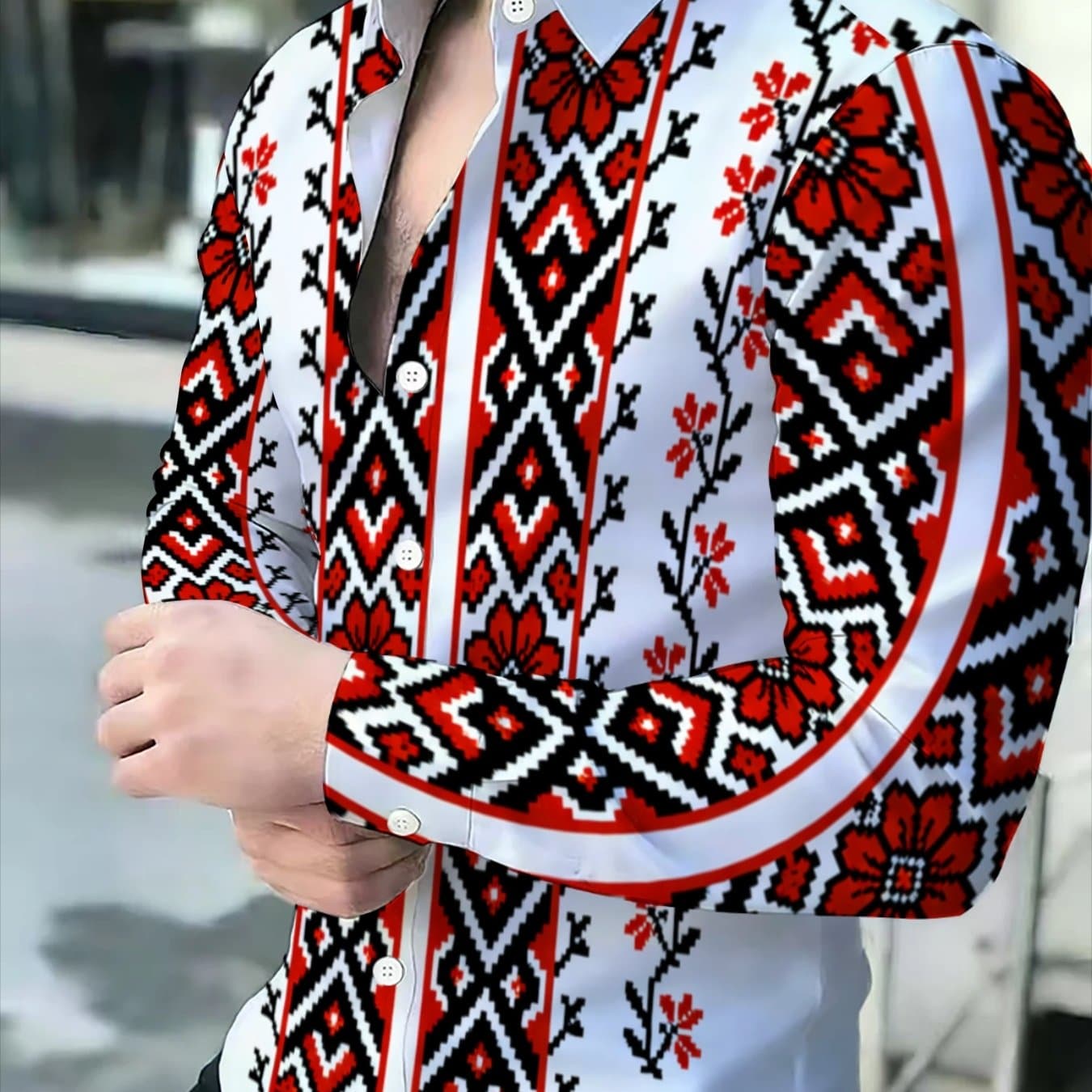 TEMU Men's Casual Long Sleeve Shirt thumbnail 3