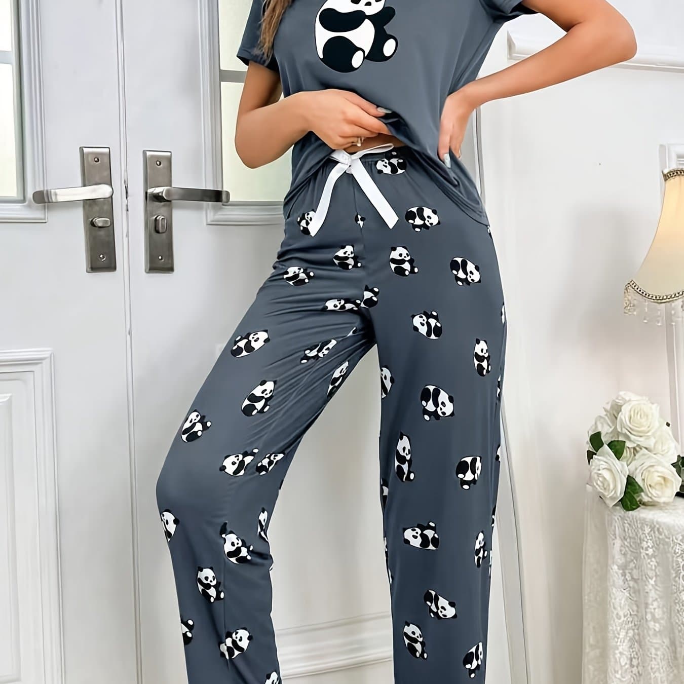 TEMU Cute Panda Pajama Set