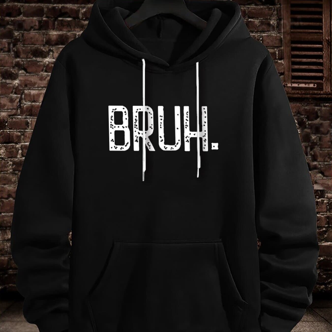 TEMU Pullover Hoodie With Hat Pocket, Fashionable Autumn/winter Casual Top, Men's Hooded Sweatshirt, Hoodie