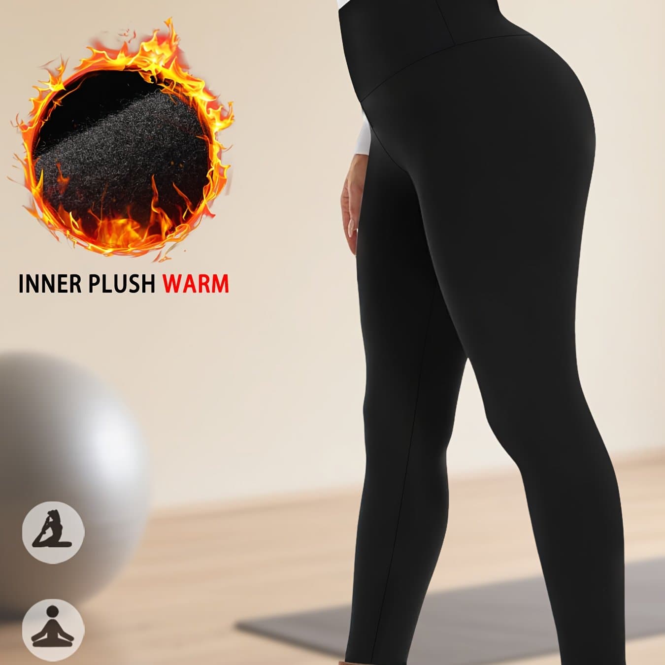 TEMU Women's Cargo Pocket Leggings, Super Soft High Waisted Tummy Control Non-see-through Workout Yoga Running Leggings