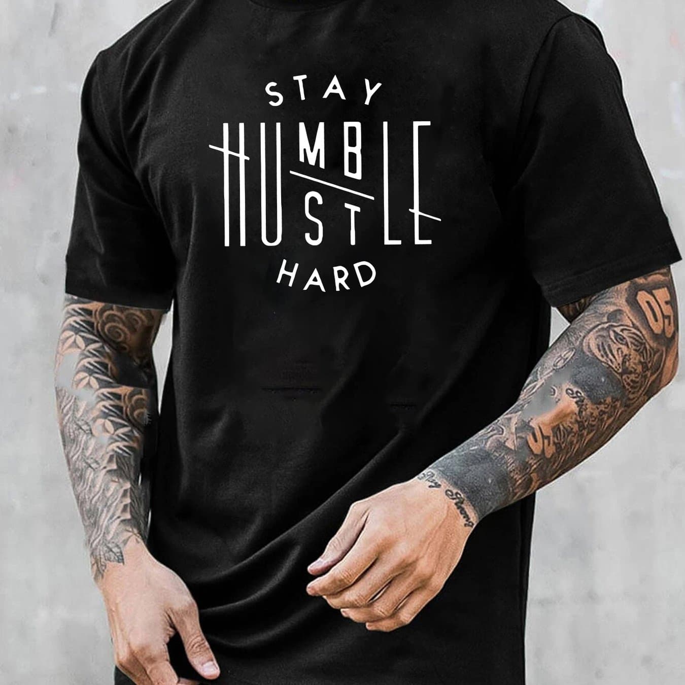 TEMU Summer Men's Fashion Print Short Sleeve T-shirt