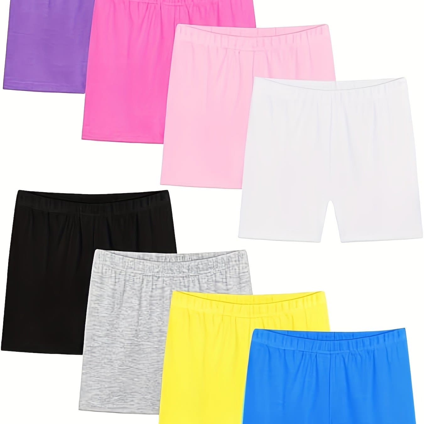 TEMU Random 8pcs Girls Bike Shorts Shorts For Girls Toddler Under Dress Dance Short Kids Biker Shorts Multicolor thumbnail 2