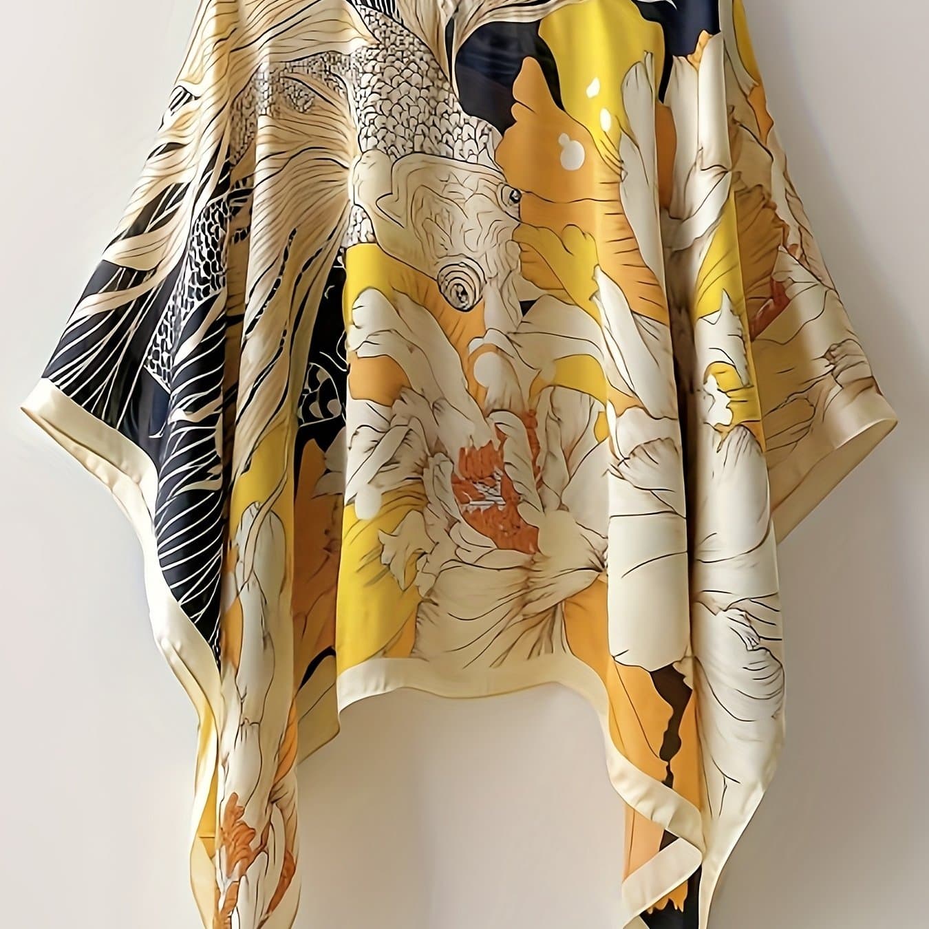 TEMU Plus Size - Plus Size - Plus Size Loose Fashion Elegant Floral Print Sunscreen Blouse Jacket Top