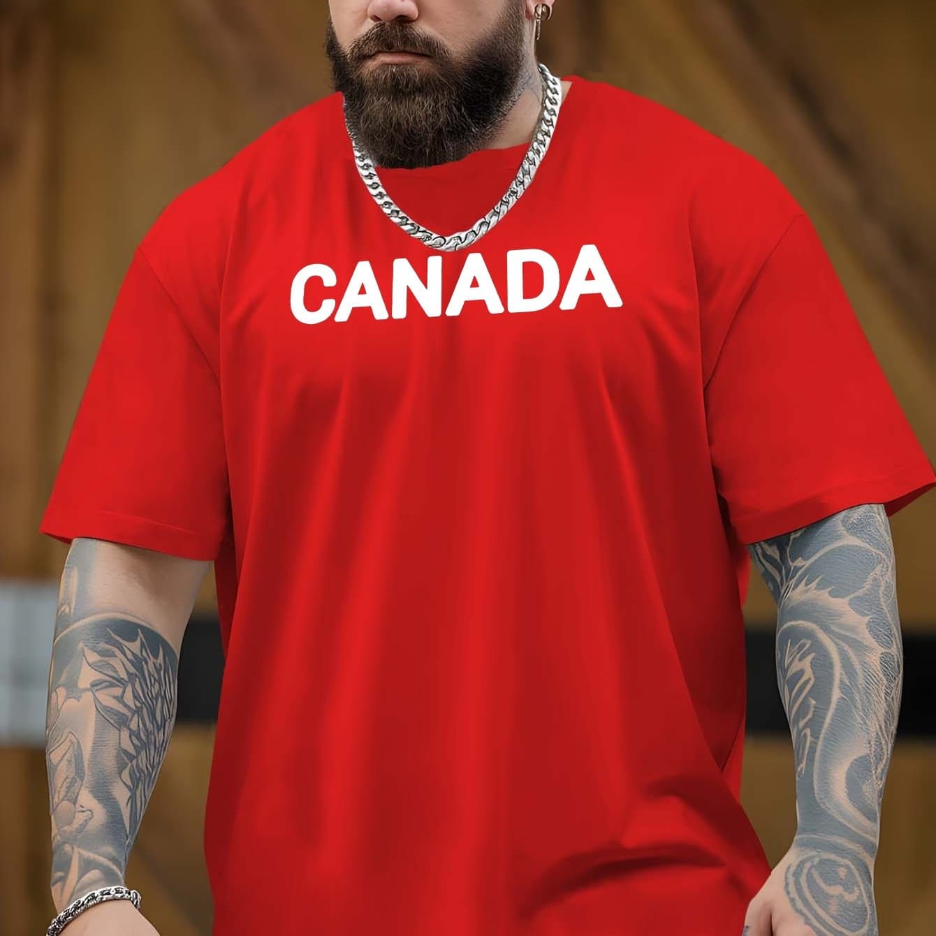TEMU Canada 2025 Summer Men's Oversized Printed T-shirts High-quality Large Size Street Clothing Fashion Unisex Comfortable T-shirts (size Range: 1xl - 5xl), Plus Size
