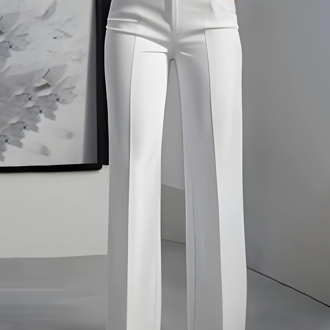 TEMU Straight High-waist Casual Trousers