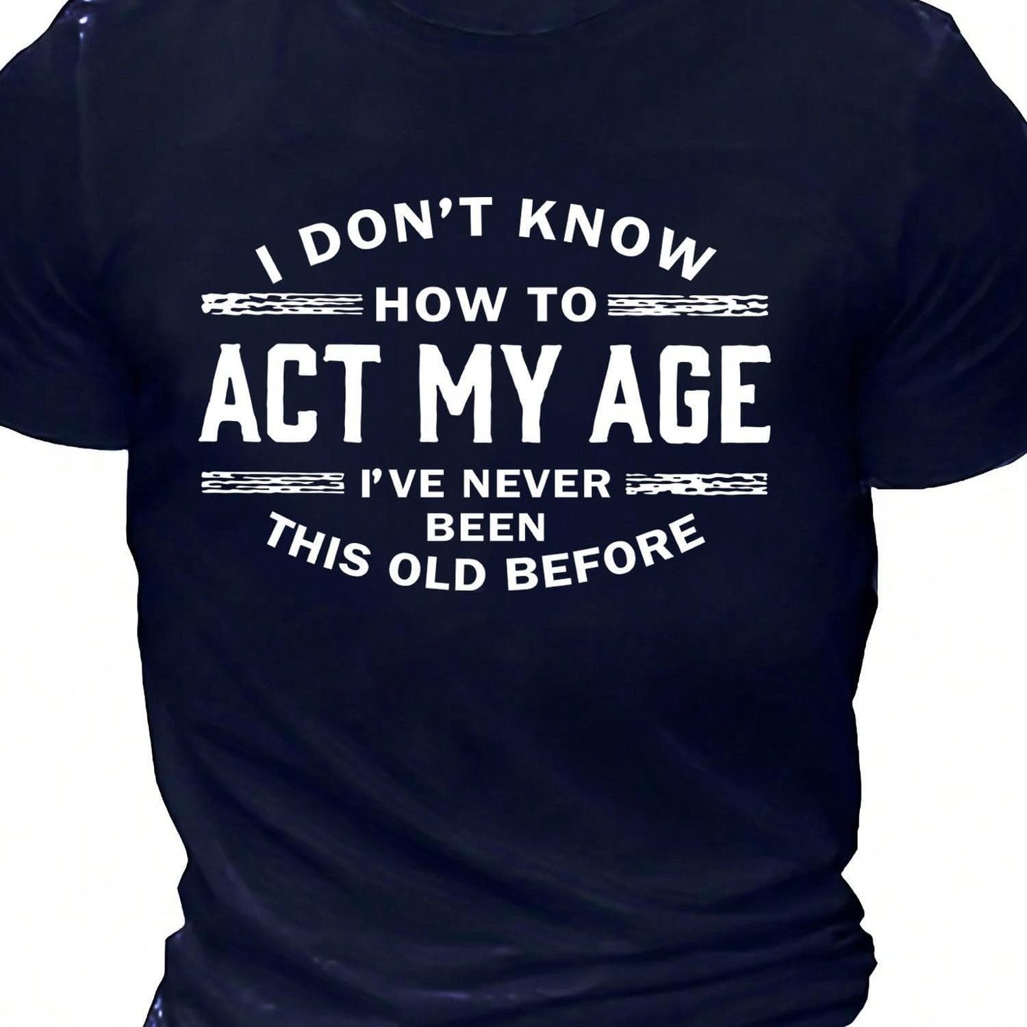 TEMU Men's Slogan Printed Round Neck Short Sleeve Casual T-shirt