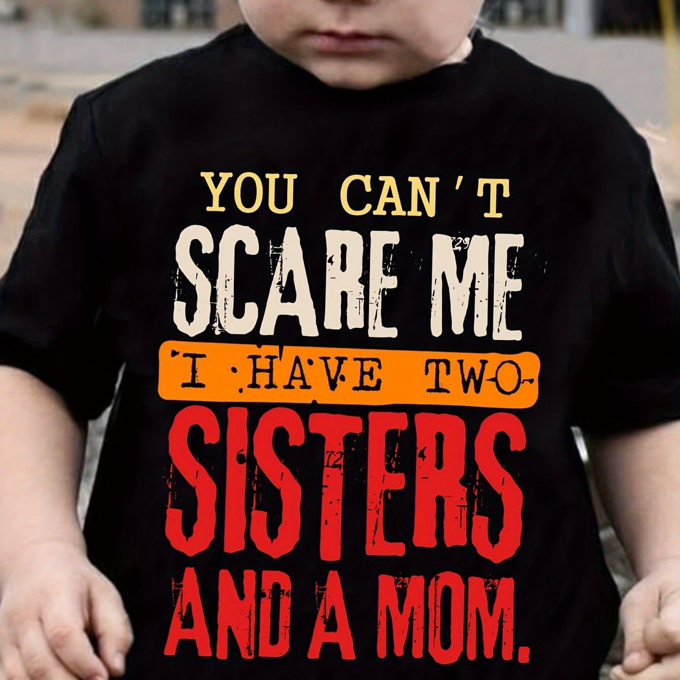 TEMU Boys Cotton T-shirt "you Scare Me, I Have And A Mom"print For Comfortable And Casual Round Neck Short Sleeves