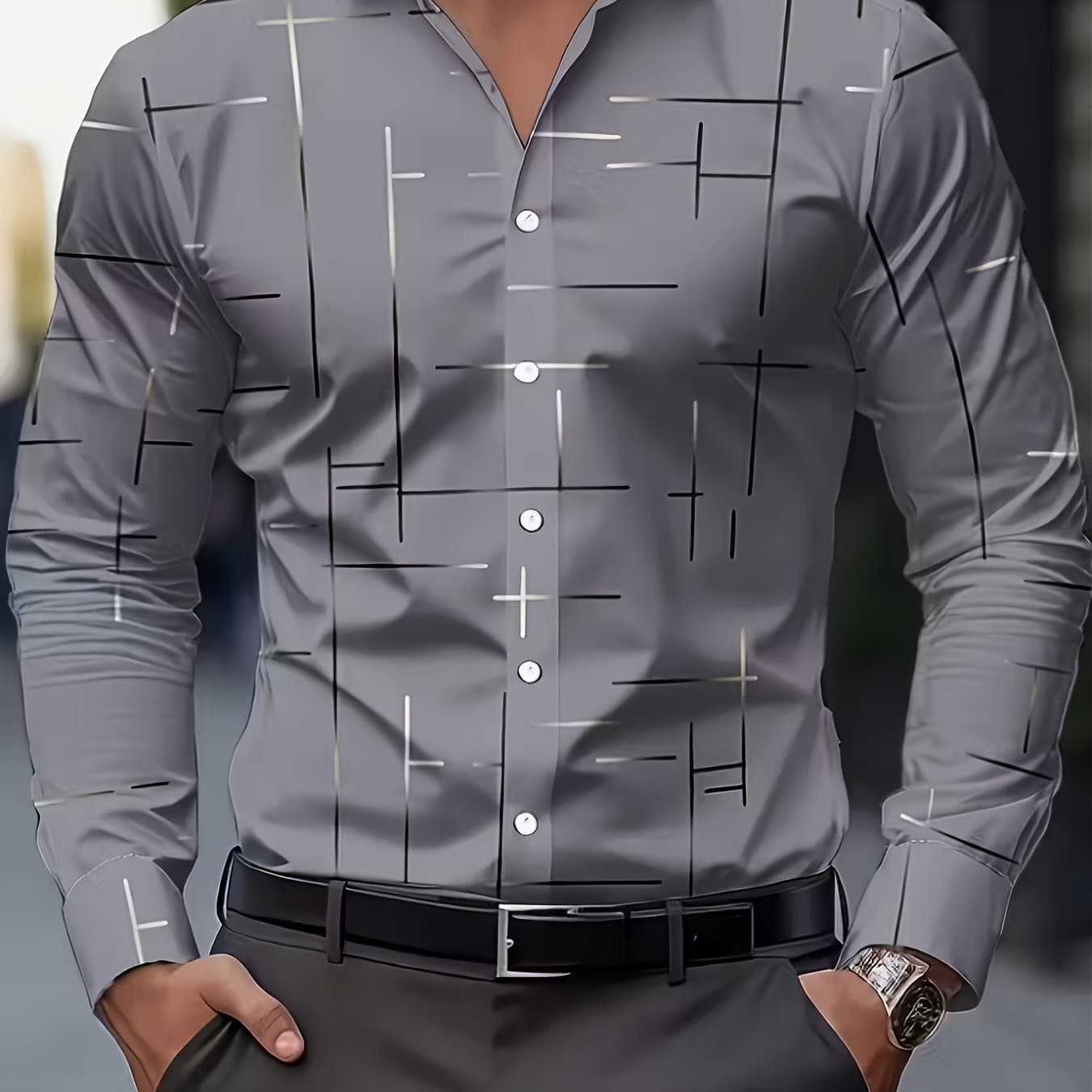 TEMU Western 's Fashion Long Sleeve Shirt Casual Shirt