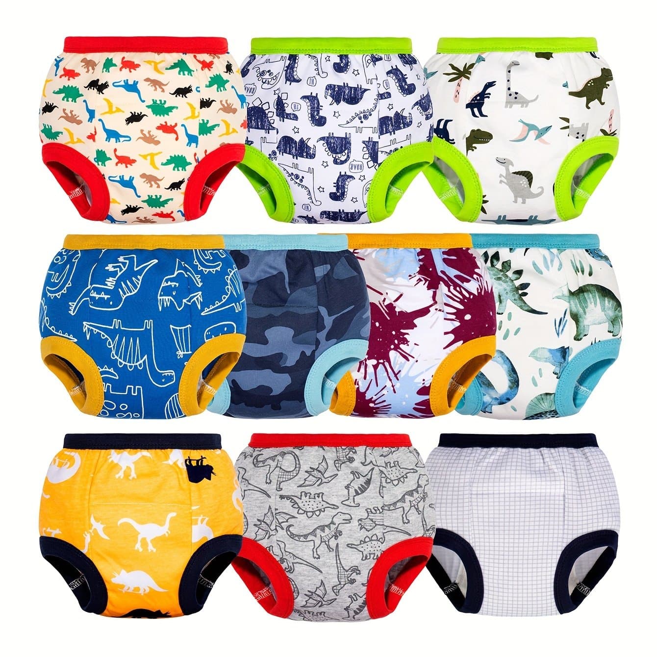 TEMU 10pcs Potty Training Pants, 100% Absorbent Underwear For Boys