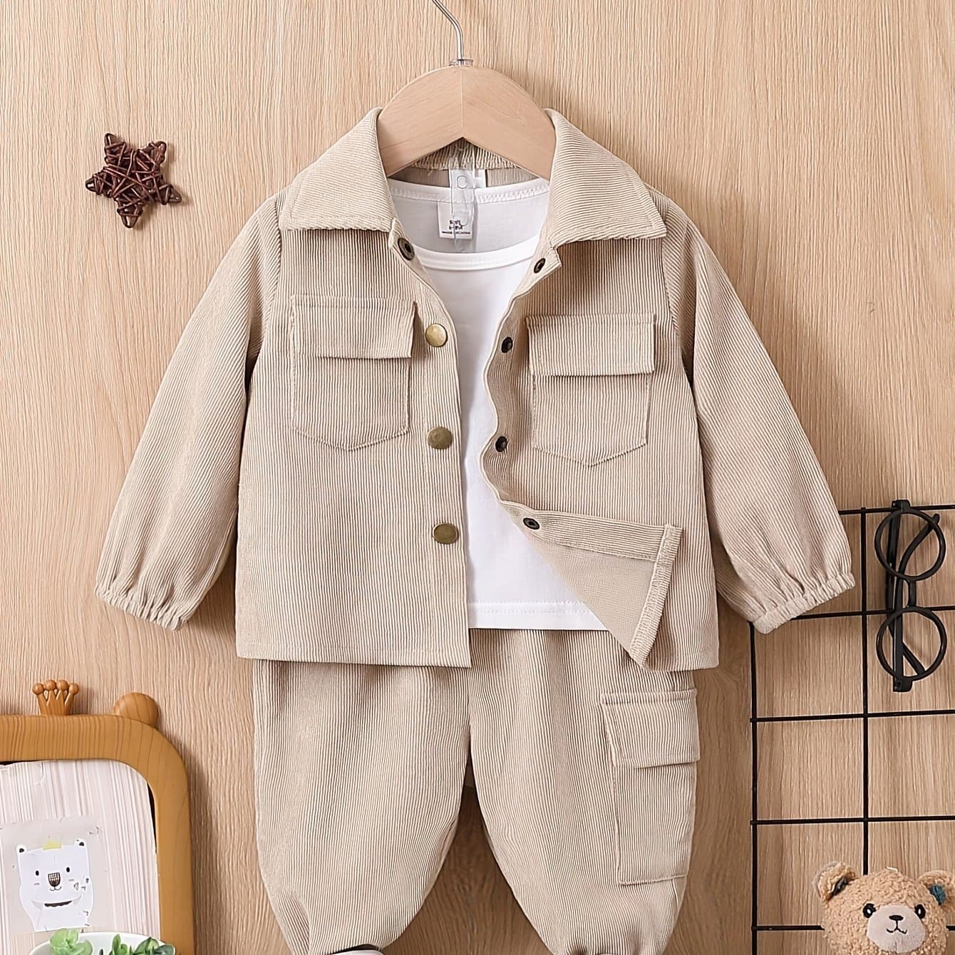 TEMU Children's Suit Boys' Autumn Winter Clothes Baby Clothes 2pcs Boy's Sports Suit Children, For Outdoor