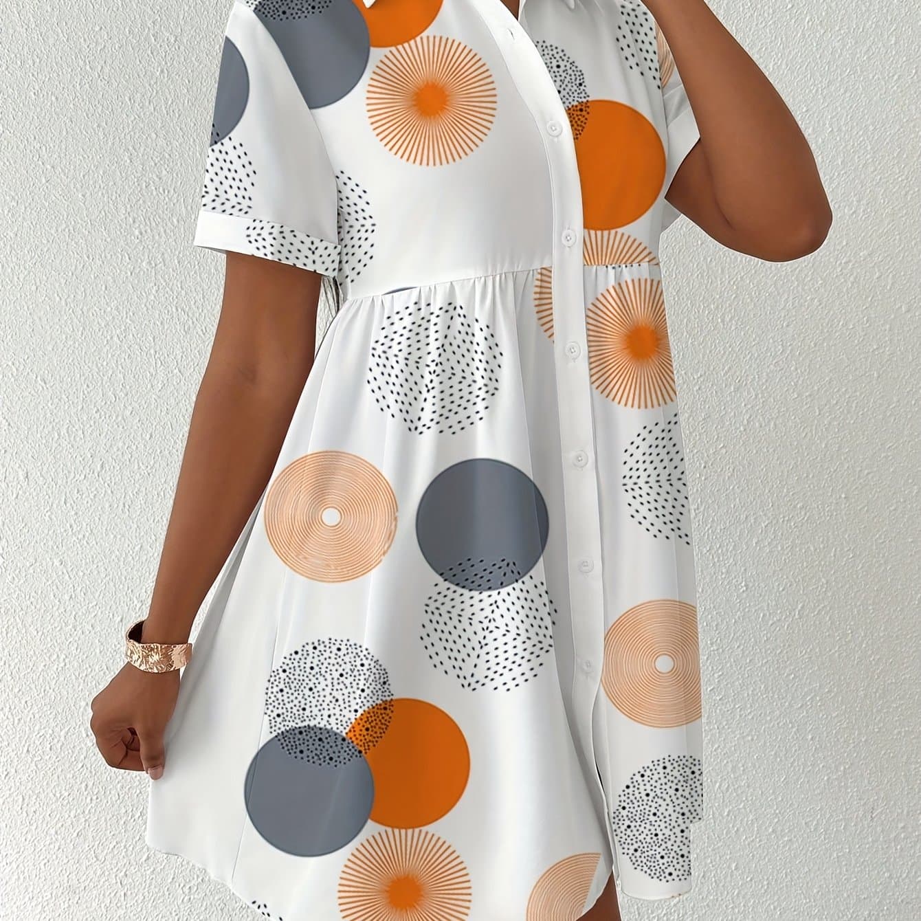 TEMU Directional Print Dress
