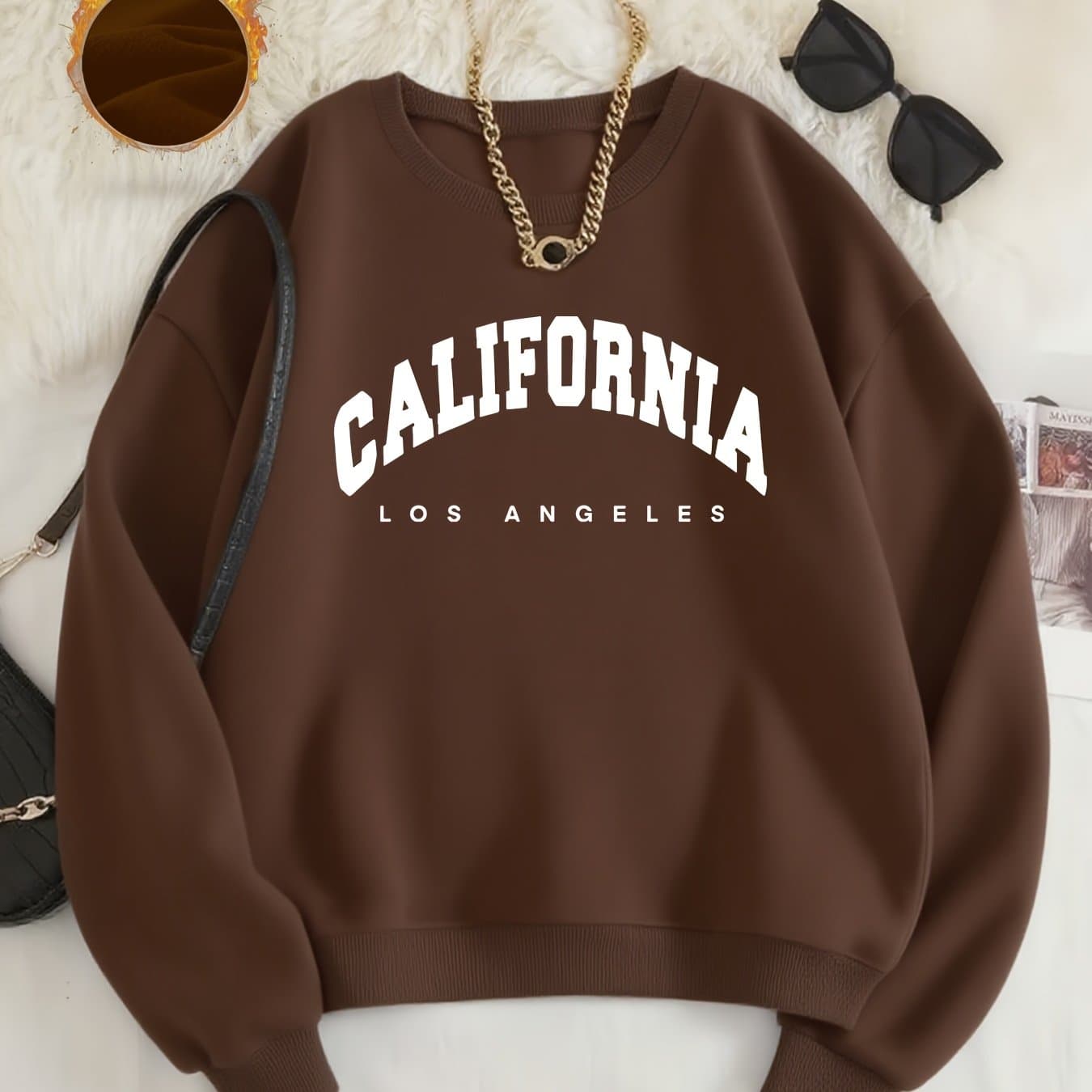 TEMU Pattern-printed Sweatshirts, Autumn And Neck Casual Sweatshirts, Women's Clothing thumbnail 2
