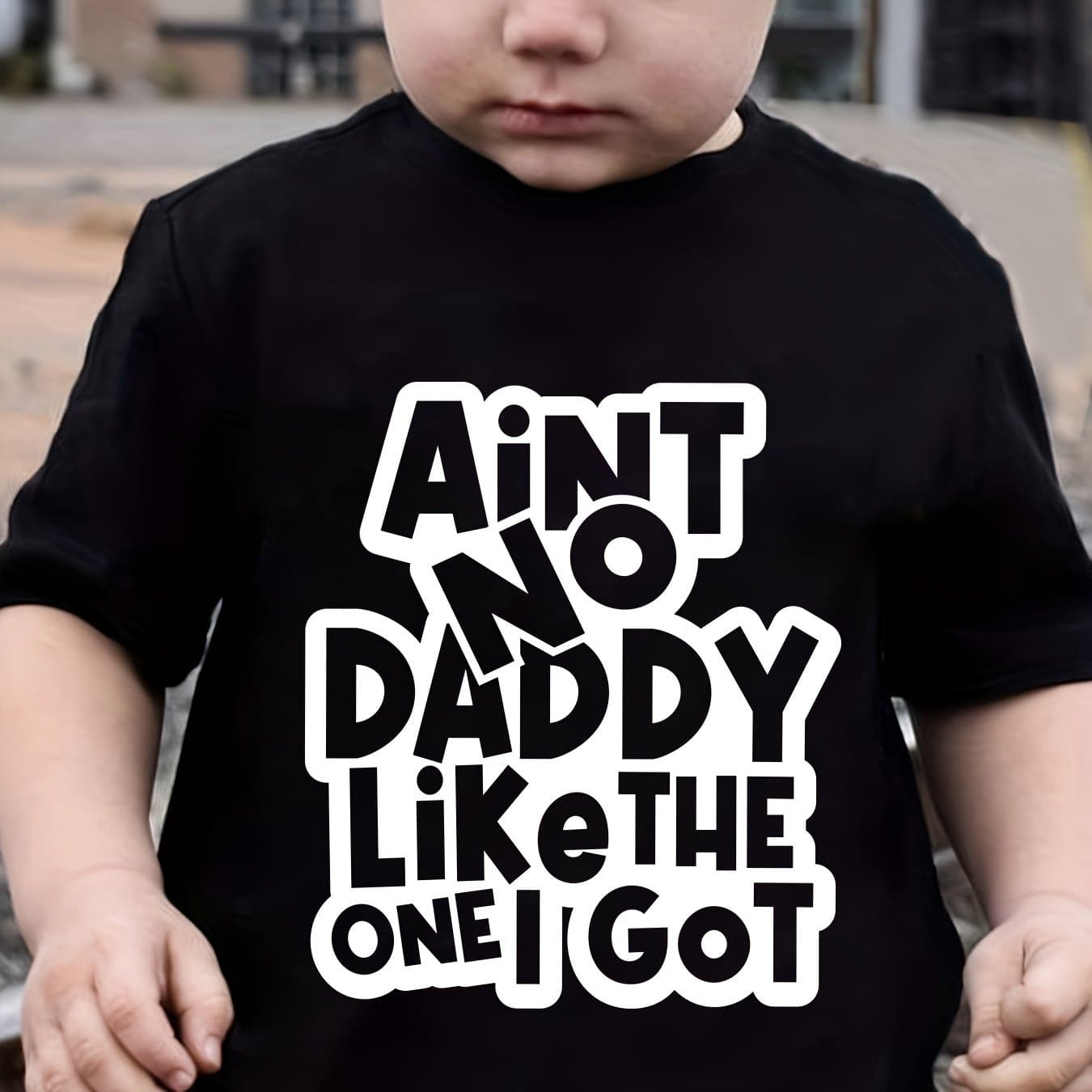 TEMU Ain't No Daddy Like The 1 Print Tee, Boys' Casual & Trendy Crew Neck Short Sleeve T-shirt For , Boys' Clothes For & Father's Day