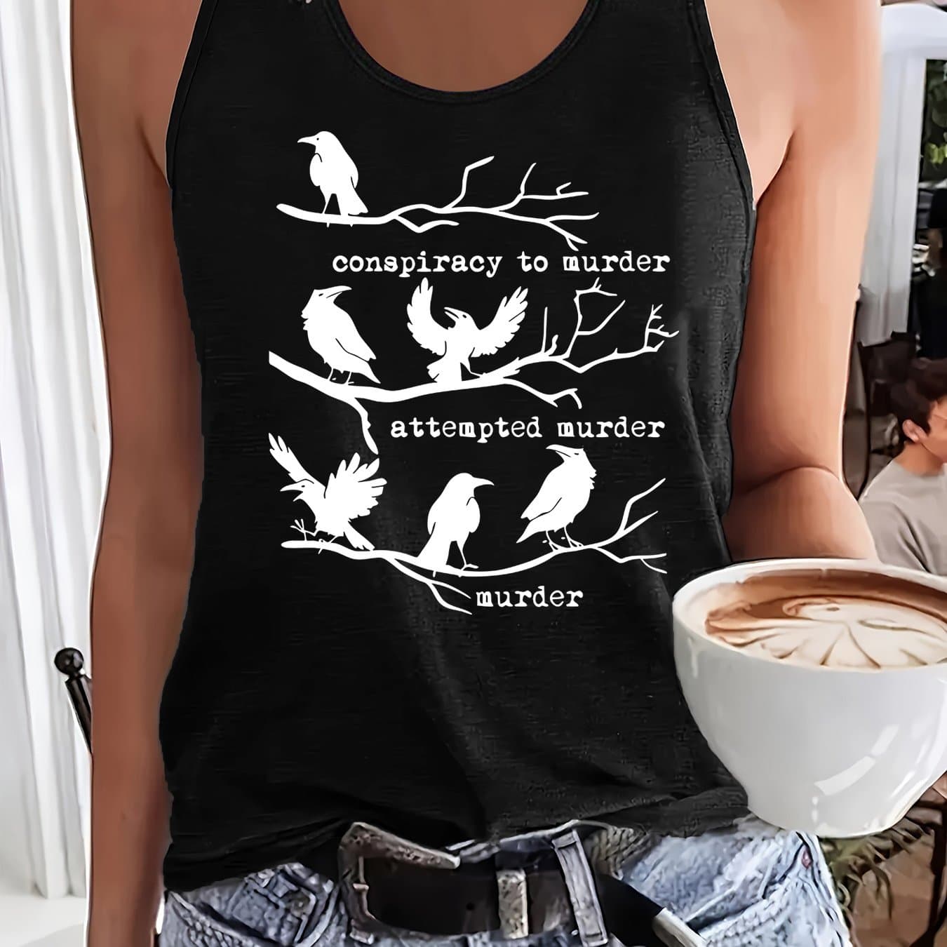 TEMU Graphic Print Tank Top, Sleeveless Casual Top For Summer And Spring, Women's Clothing thumbnail 11