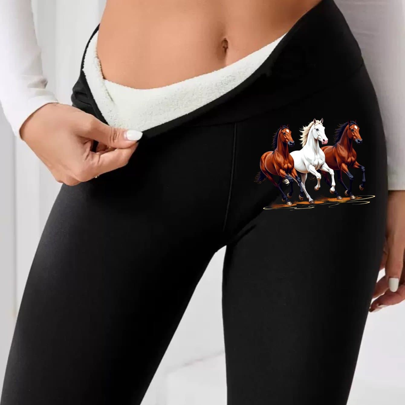 TEMU High-waist Leggings For Fitness -lined For