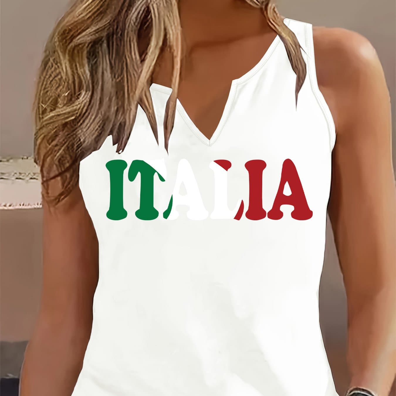 TEMU Graphic Print Tank Top, Sleeveless Casual Top For Summer And Spring, Women's Clothing thumbnail 7