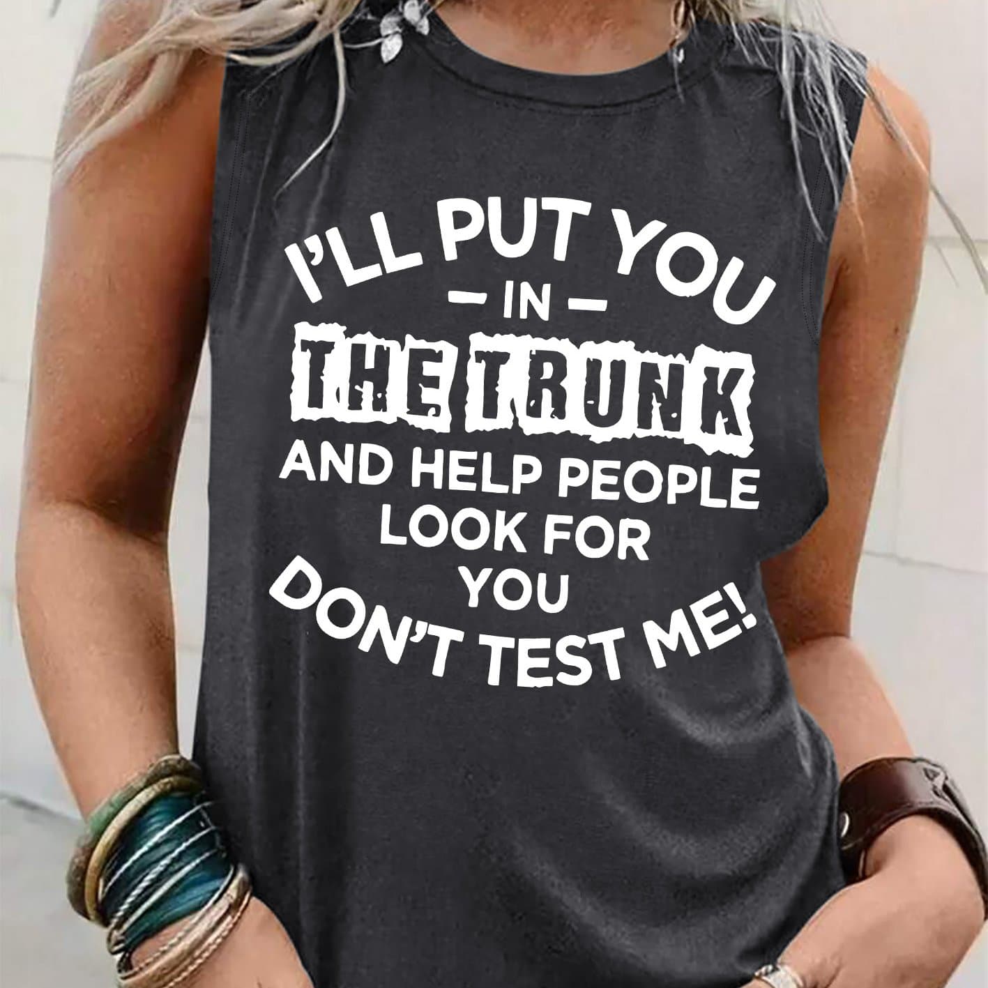 TEMU Graphic Print Tank Top, Sleeveless Casual Top For Summer And Spring, Women's Clothing thumbnail 15