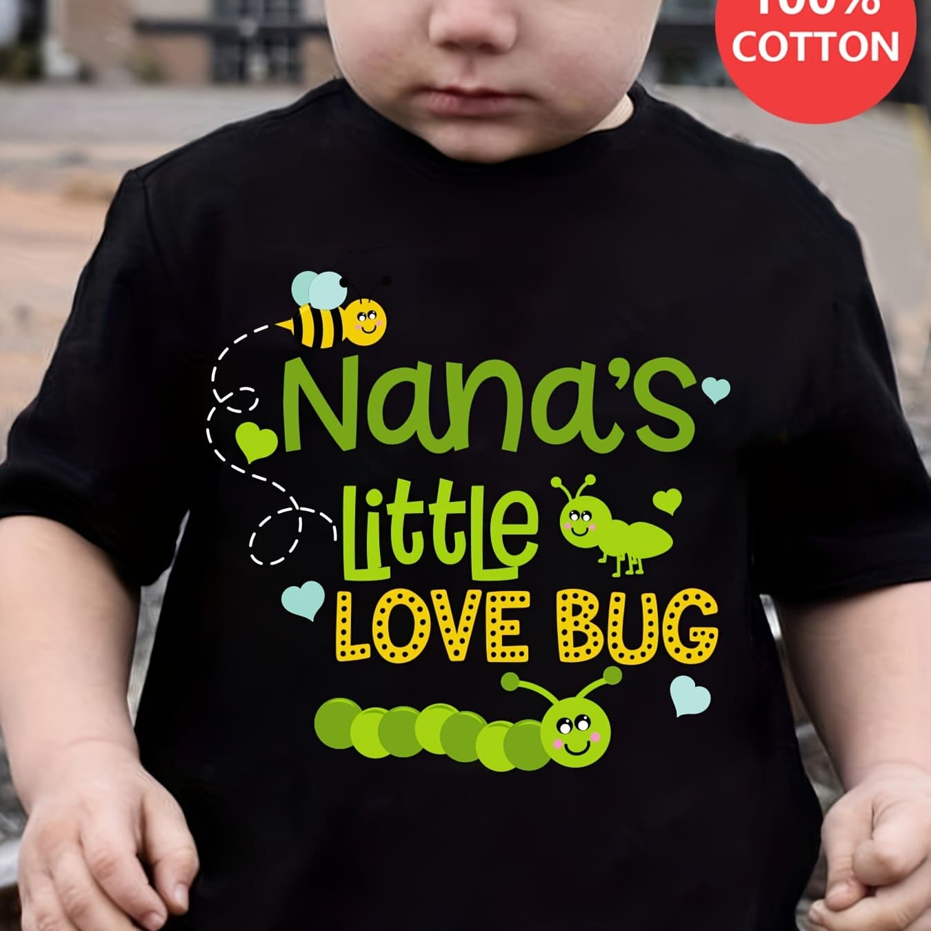 TEMU Casual Short-sleeve T-shirt For Made Of Pure - Features A Cartoon Print Of 's , Perfect For Summer And A Great Gift With Fun