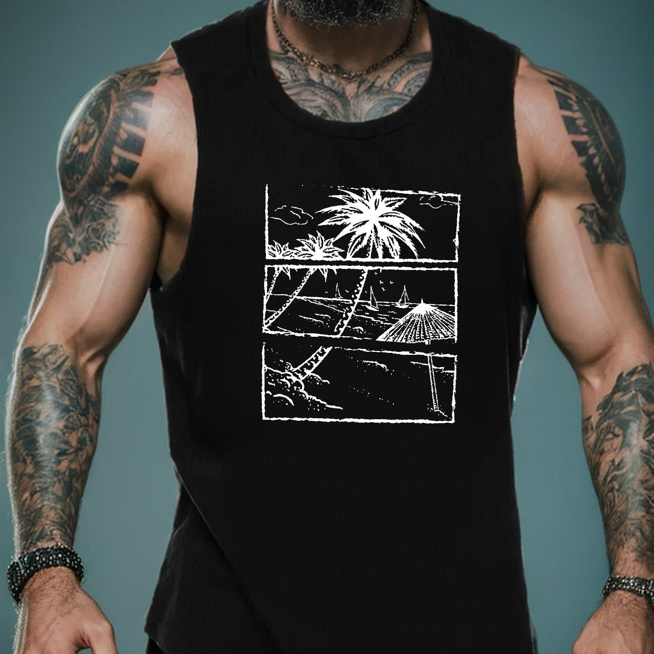 TEMU Beach Standard Size Men's Vest