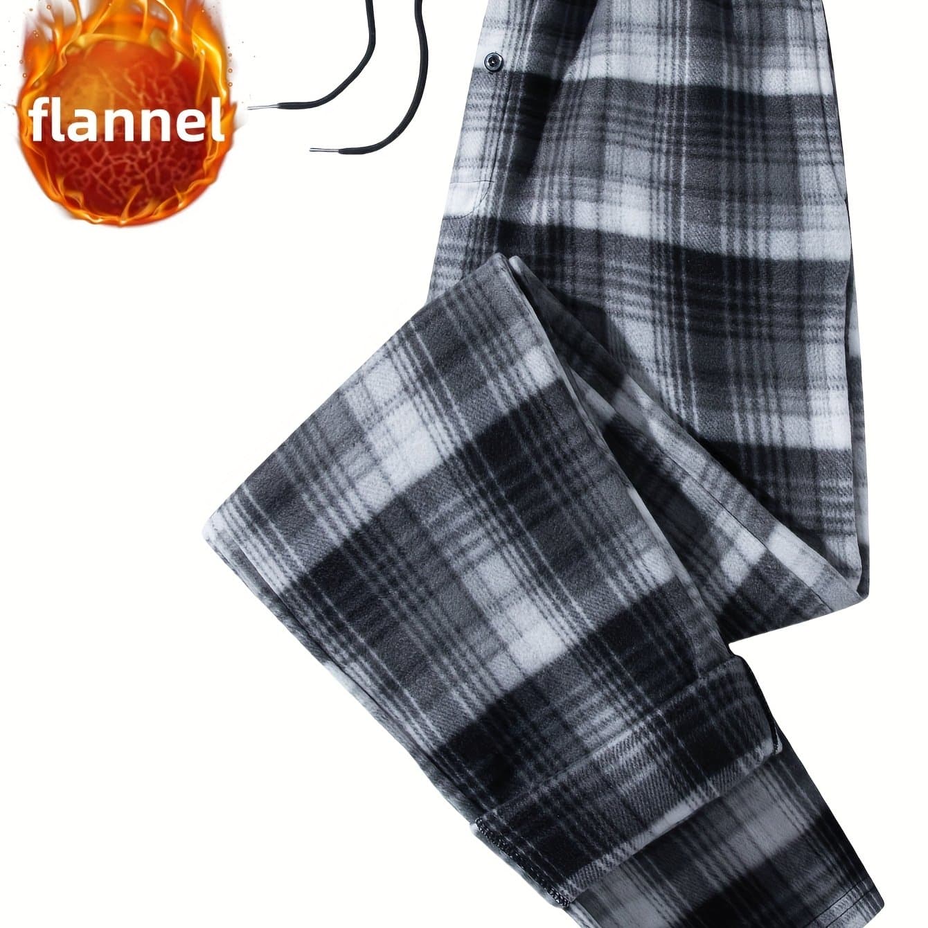 TEMU 2024 Mens Flannel Checker Pants Sweatpants