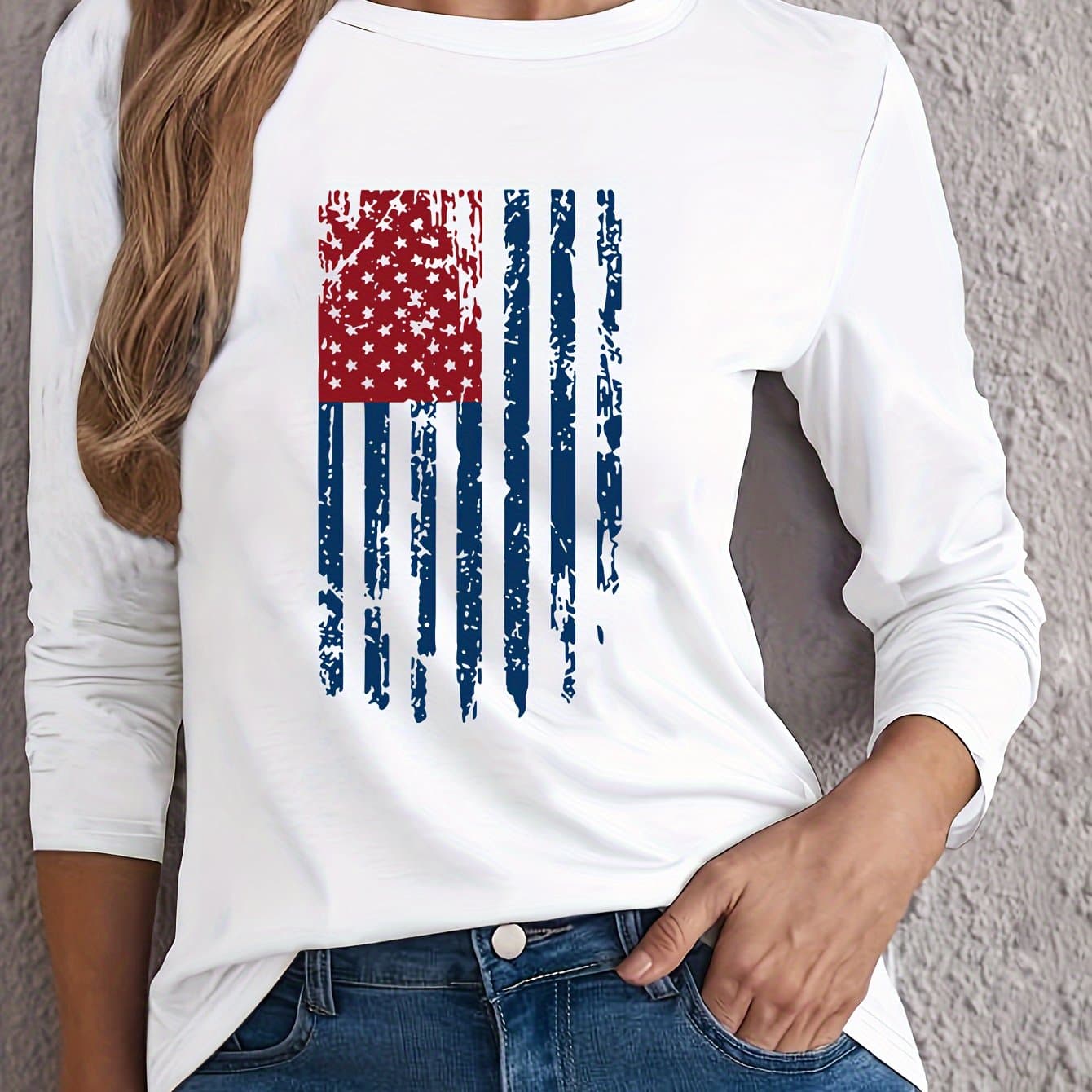 TEMU Graphic Print T-shirt, Long Sleeve Crew Neck Casual Top For Spring And Fall, Women's Clothing thumbnail 4