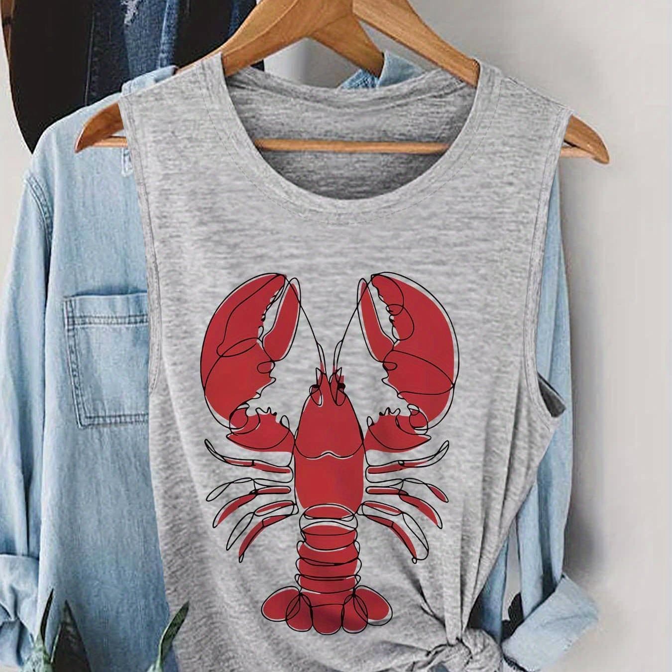 TEMU Graphic Print Tank Top, Sleeveless Casual Top For Summer And Spring, Women's Clothing thumbnail 4