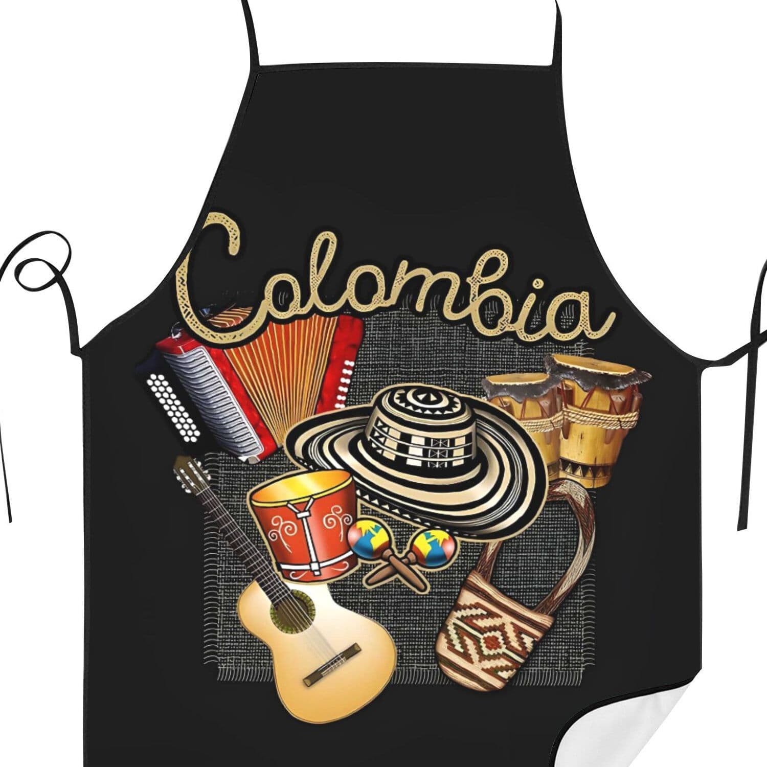 TEMU Unisex Adjustable Cooking Apron With Traditional Accordion Design For Home Use
