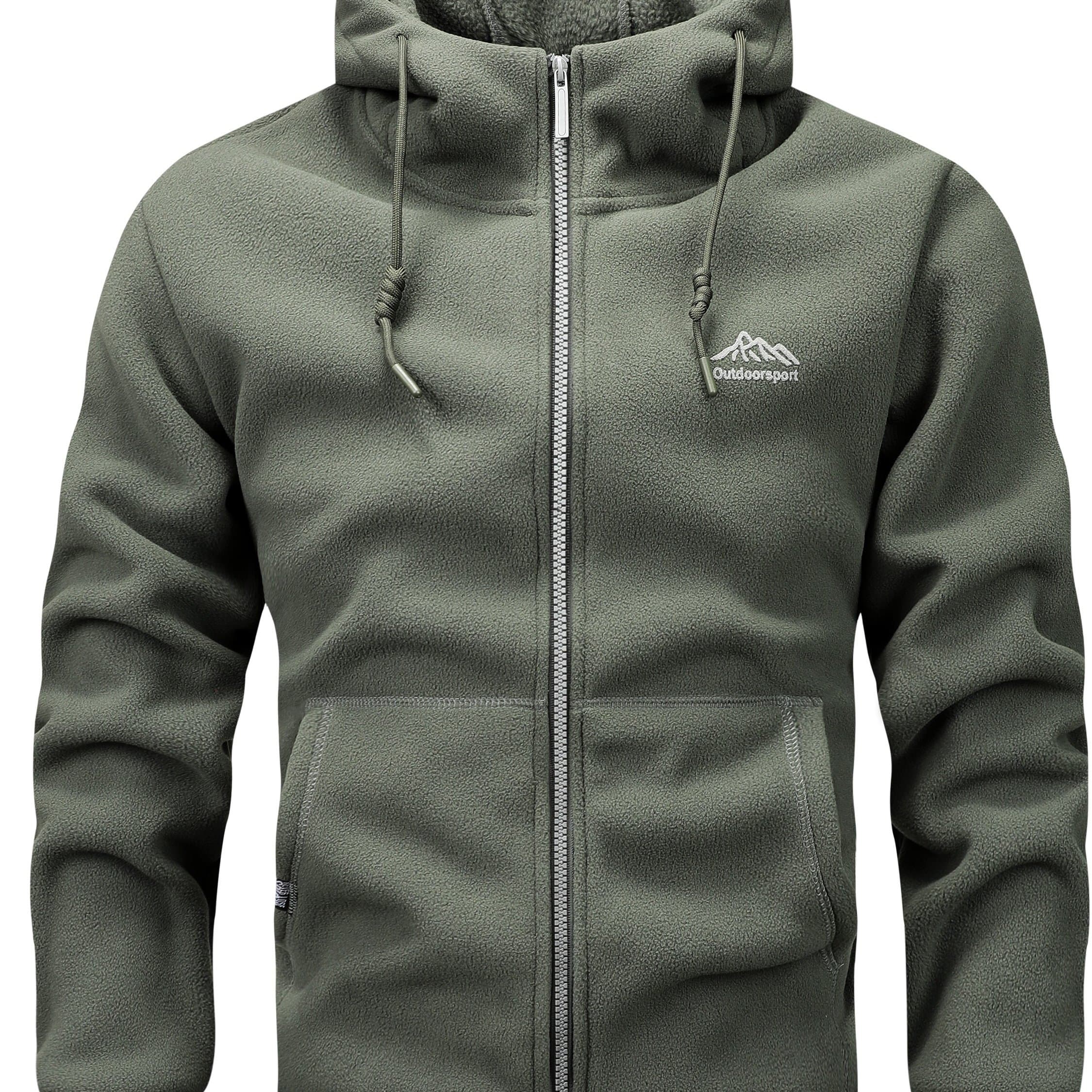 TEMU Autumn/winter Hooded Cardigan Sweatshirt For Men And Women, Thickened Polar Sweatshirt Jacket
