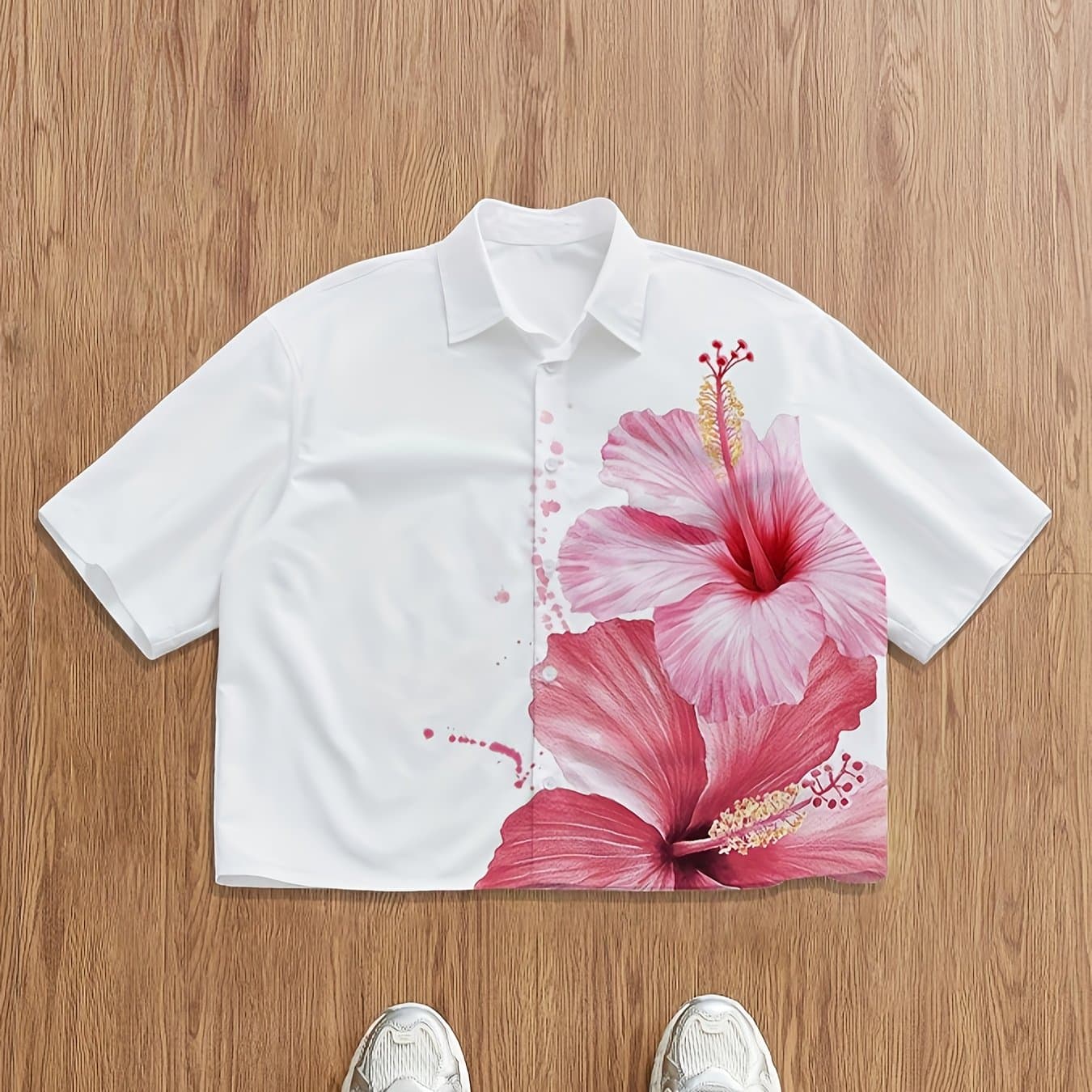 TEMU New Summer Men's Shirt, Daily Casual Vacation Loose Fit Shirt With Creative Pattern Print,